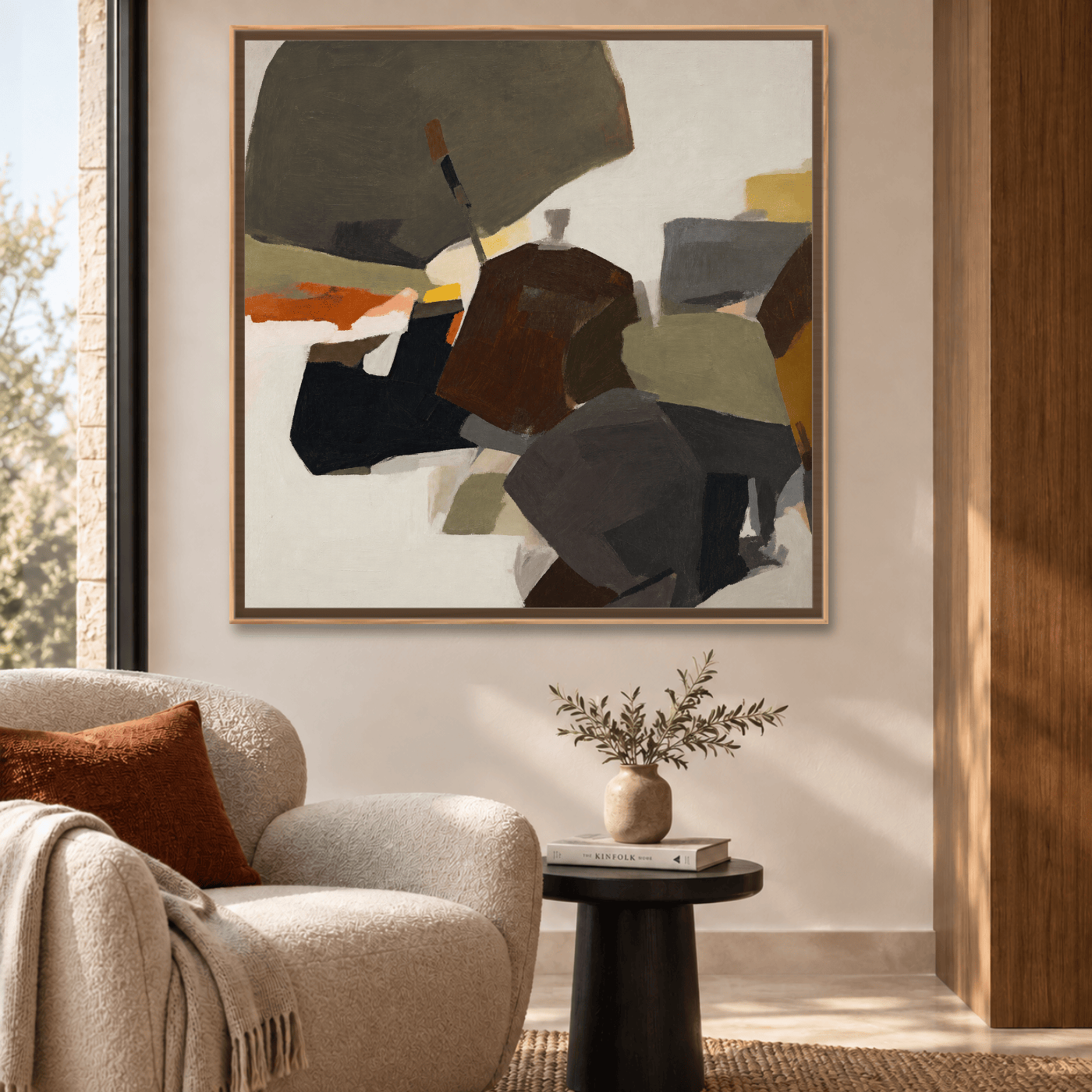 Tableau Abstrait tons terreux Variation 138550 Mockup