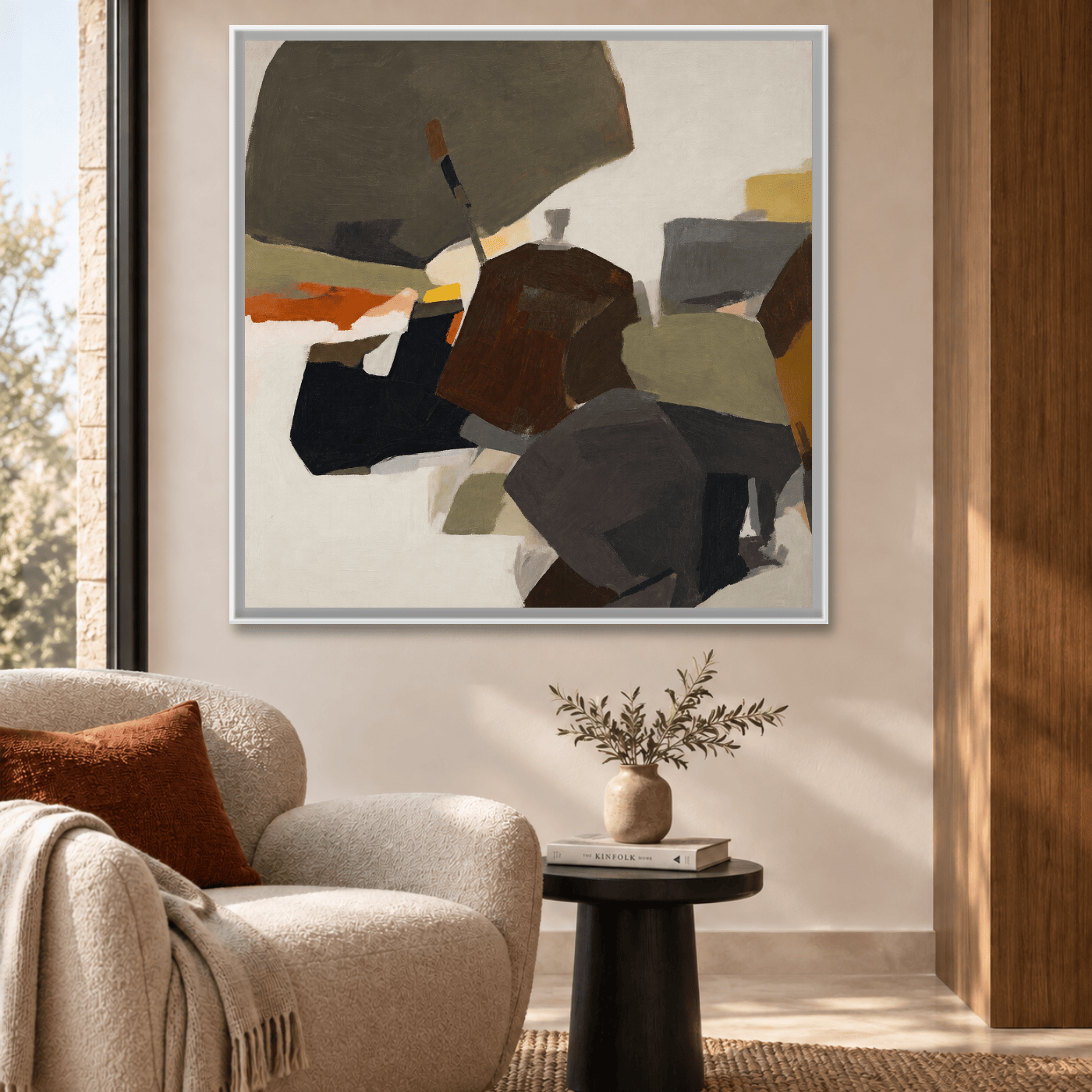 Tableau Abstrait tons terreux Variation 139036 Mockup