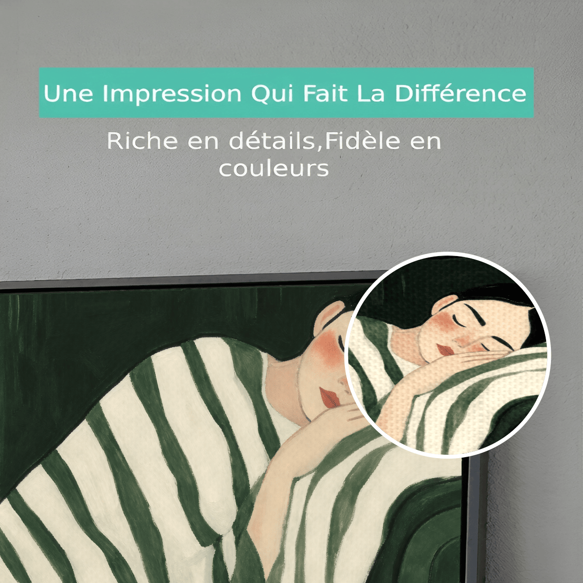 Tableau abstrait vert émeraude VF Premium View