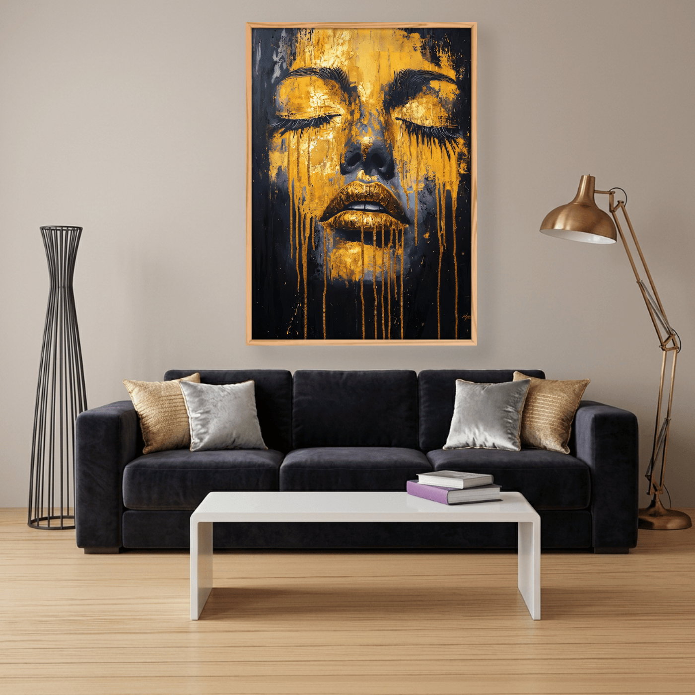 Tableau abstrait visage de femme Portrait Variation 152117 Mockup