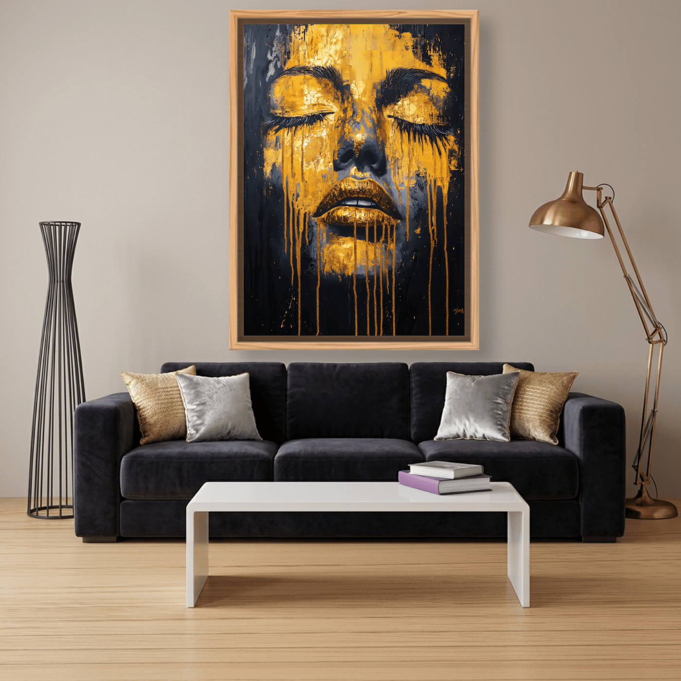 Tableau abstrait visage de femme Portrait Variation 152144 Mockup