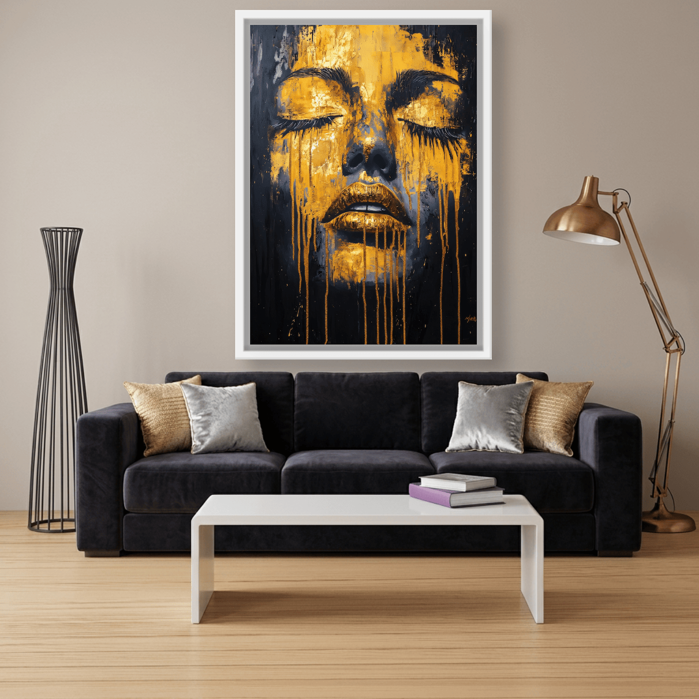 Tableau abstrait visage de femme Portrait Variation 152152 Mockup