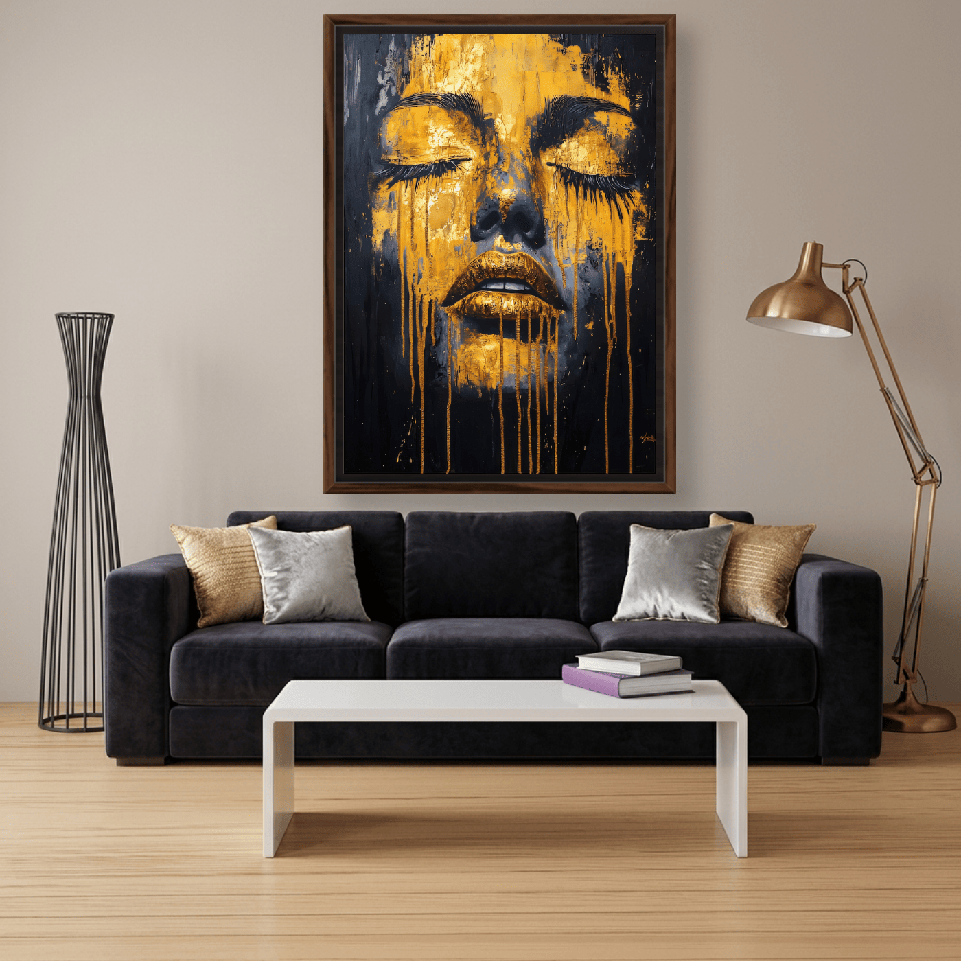 Tableau abstrait visage de femme Portrait Variation 152201 Mockup