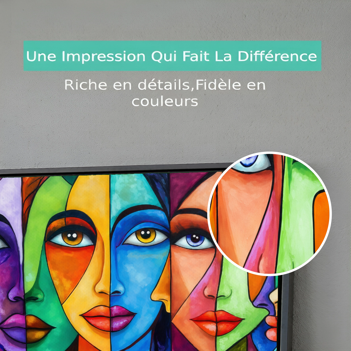 Tableau Abstrait visage femme Premium View