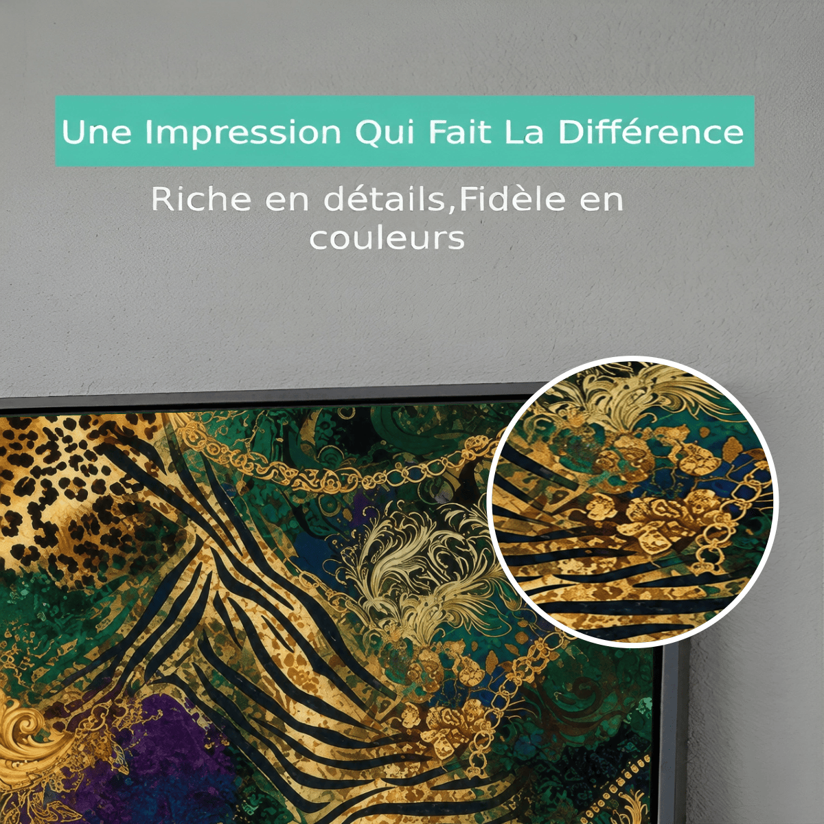 Tableau Abstraite baroque léopard zèbre Premium View