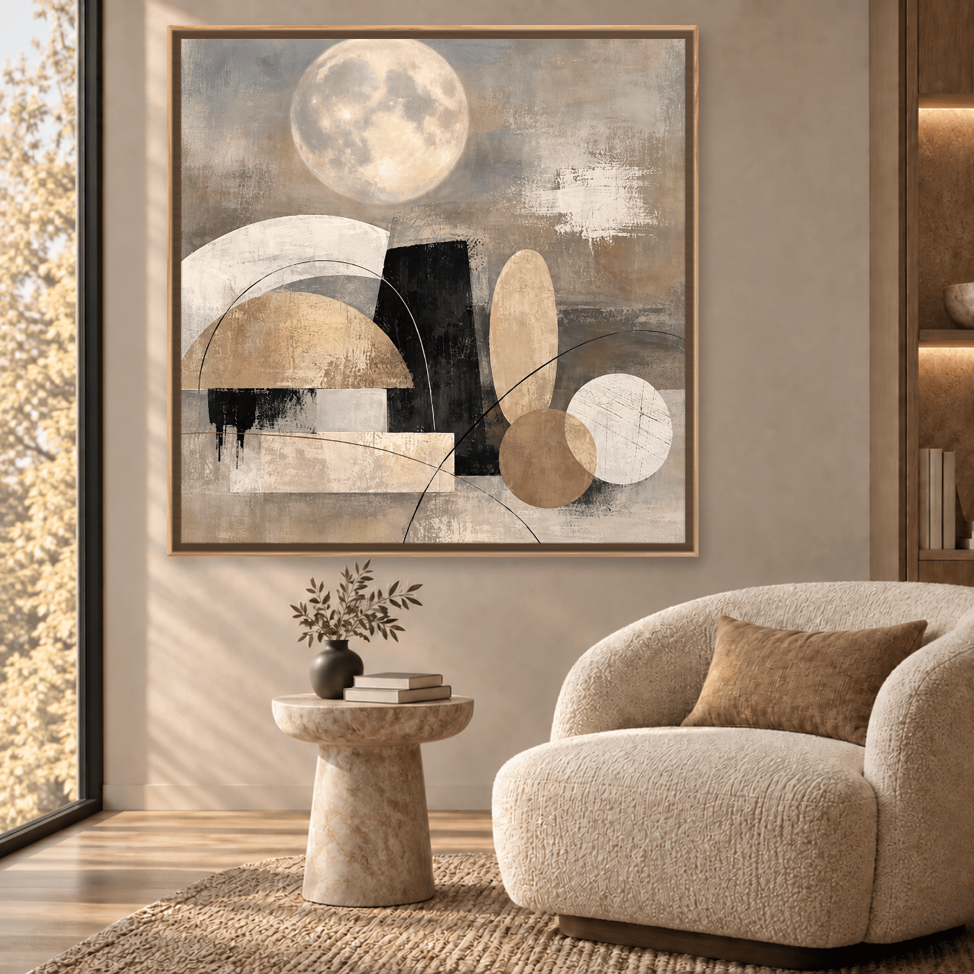 Tableau abstraite lune Variation 208530 Mockup