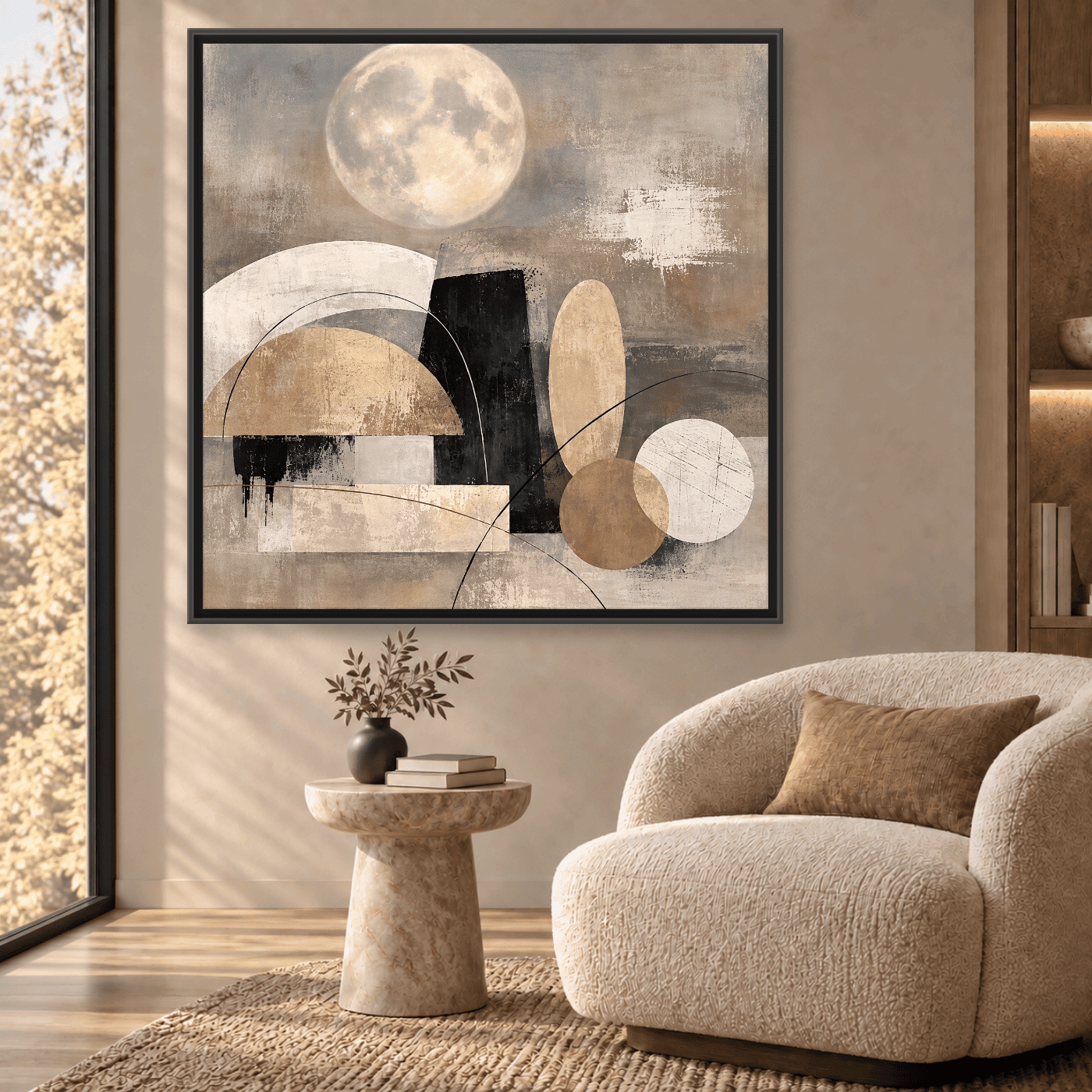 Tableau abstraite lune Variation 208531 Mockup