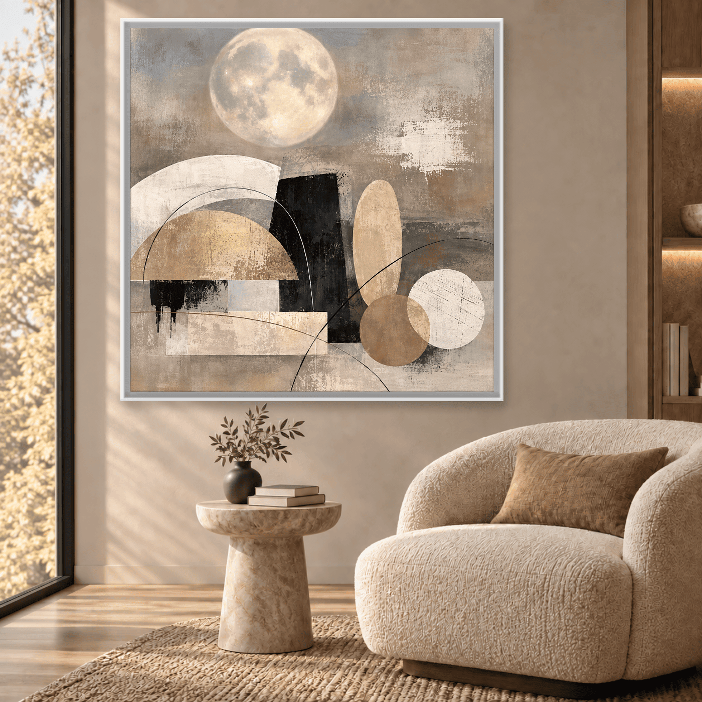 Tableau abstraite lune Variation 208532 Mockup