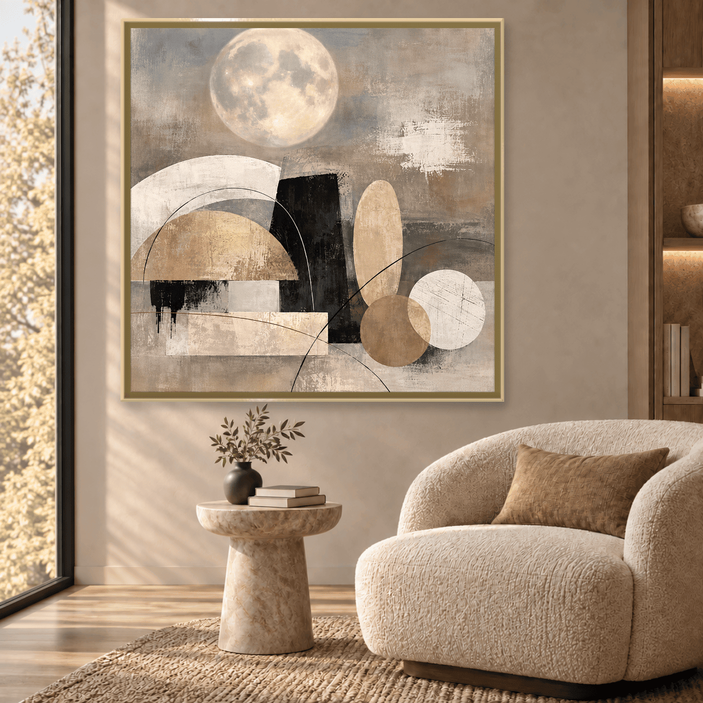 Tableau abstraite lune Variation 208533 Mockup