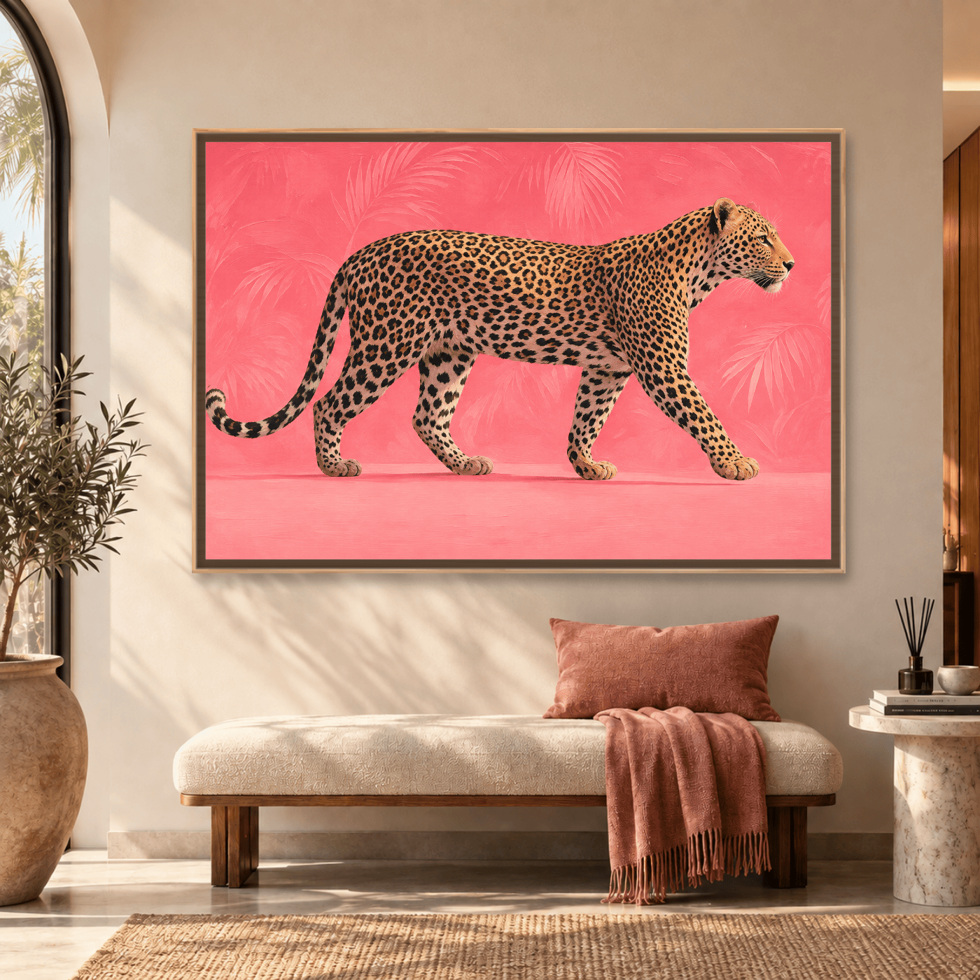 Tableau Animaux guépard de la jungle rose Variation 139491 Mockup