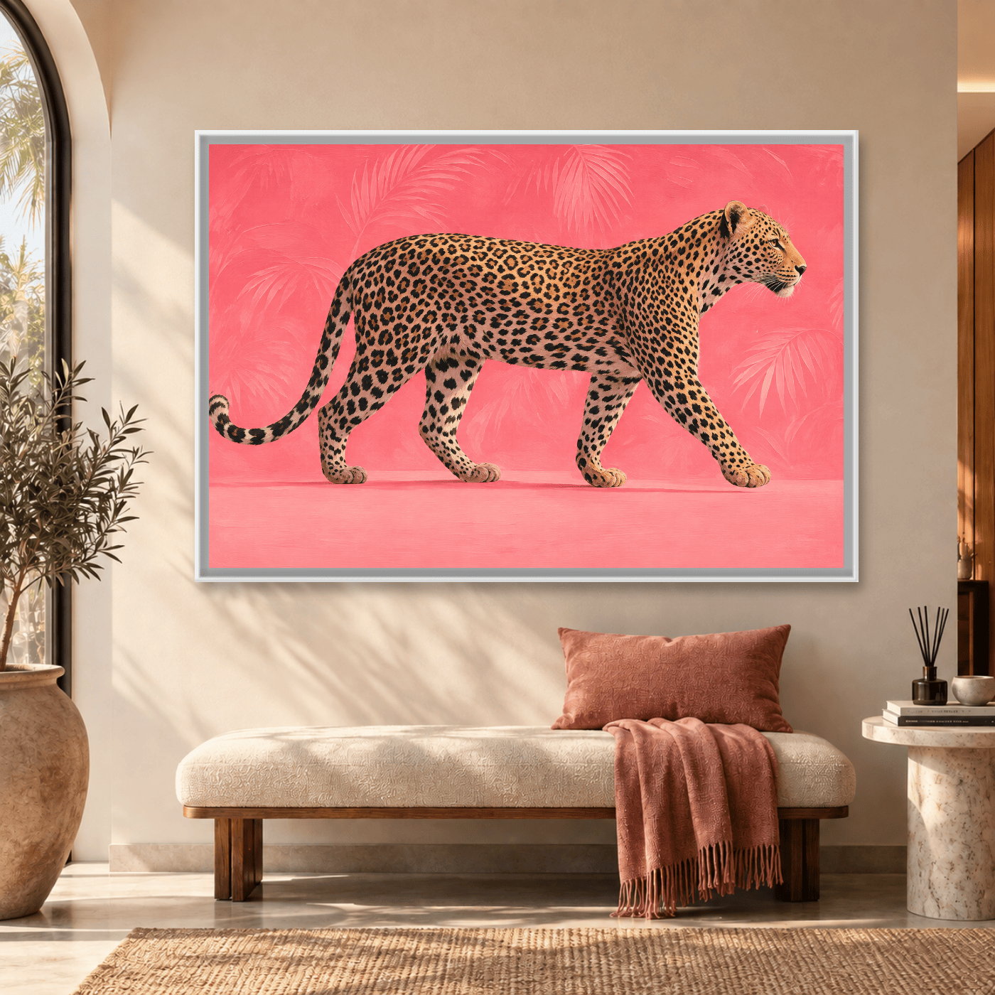 Tableau Animaux guépard de la jungle rose Variation 140131 Mockup