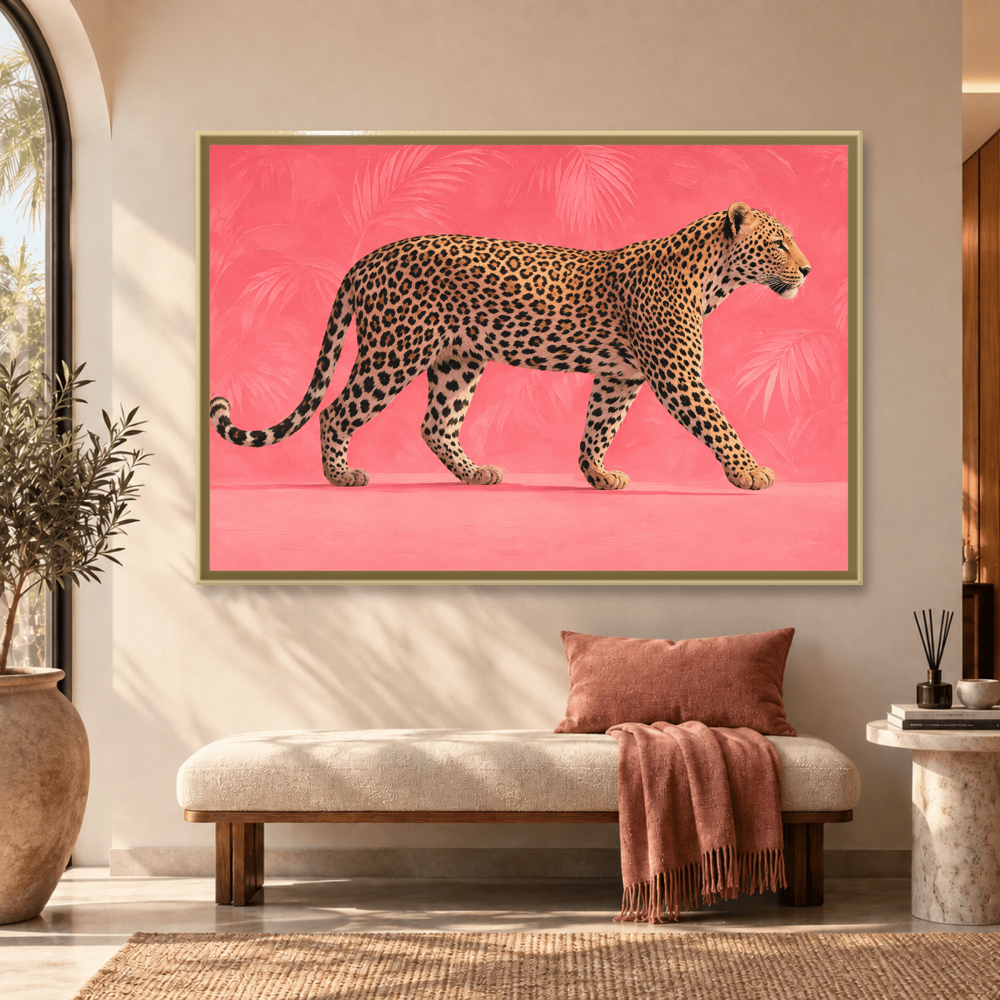 Tableau Animaux guépard de la jungle rose Variation 140423 Mockup