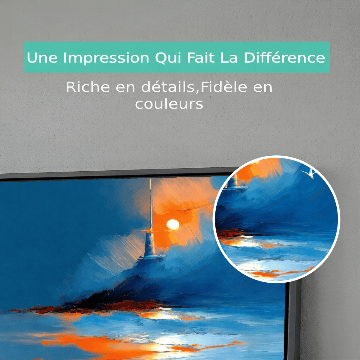 tableau décoratif abstrait Bleu Premium View