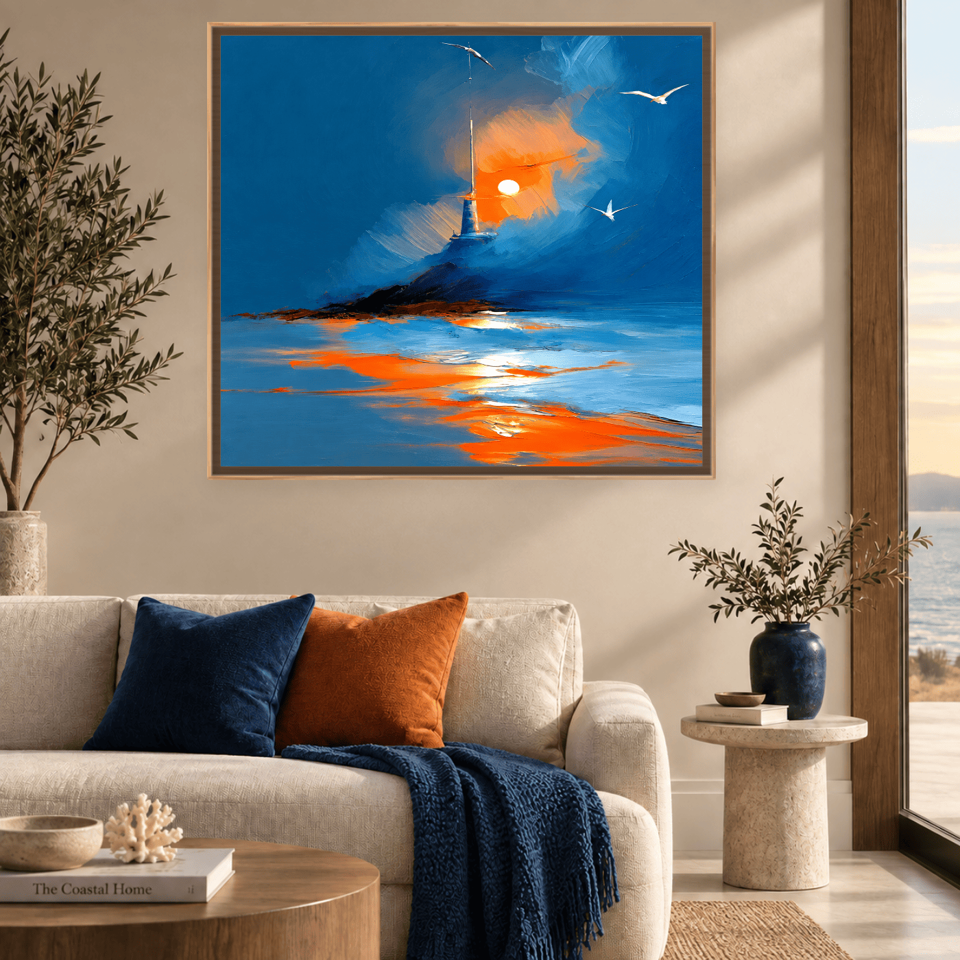 tableau décoratif abstrait Bleu Variation 139255 Mockup