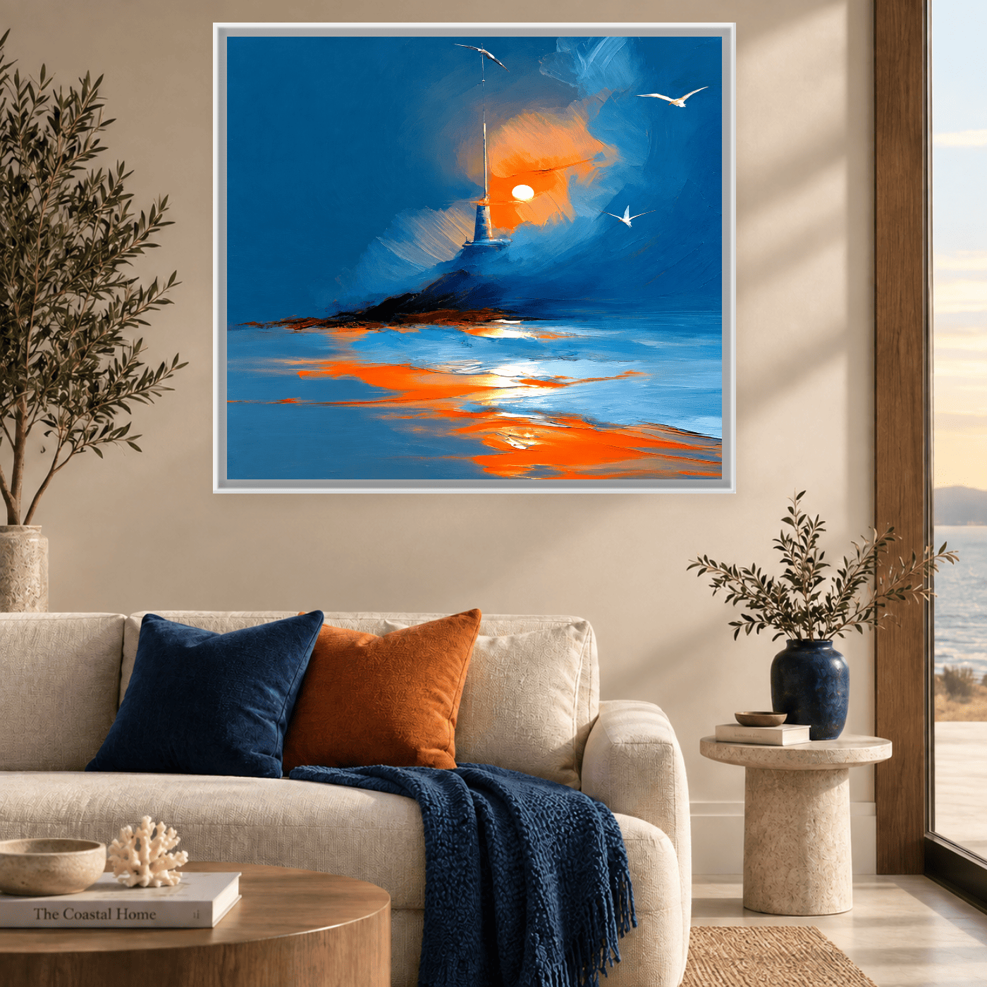 tableau décoratif abstrait Bleu Variation 139703 Mockup