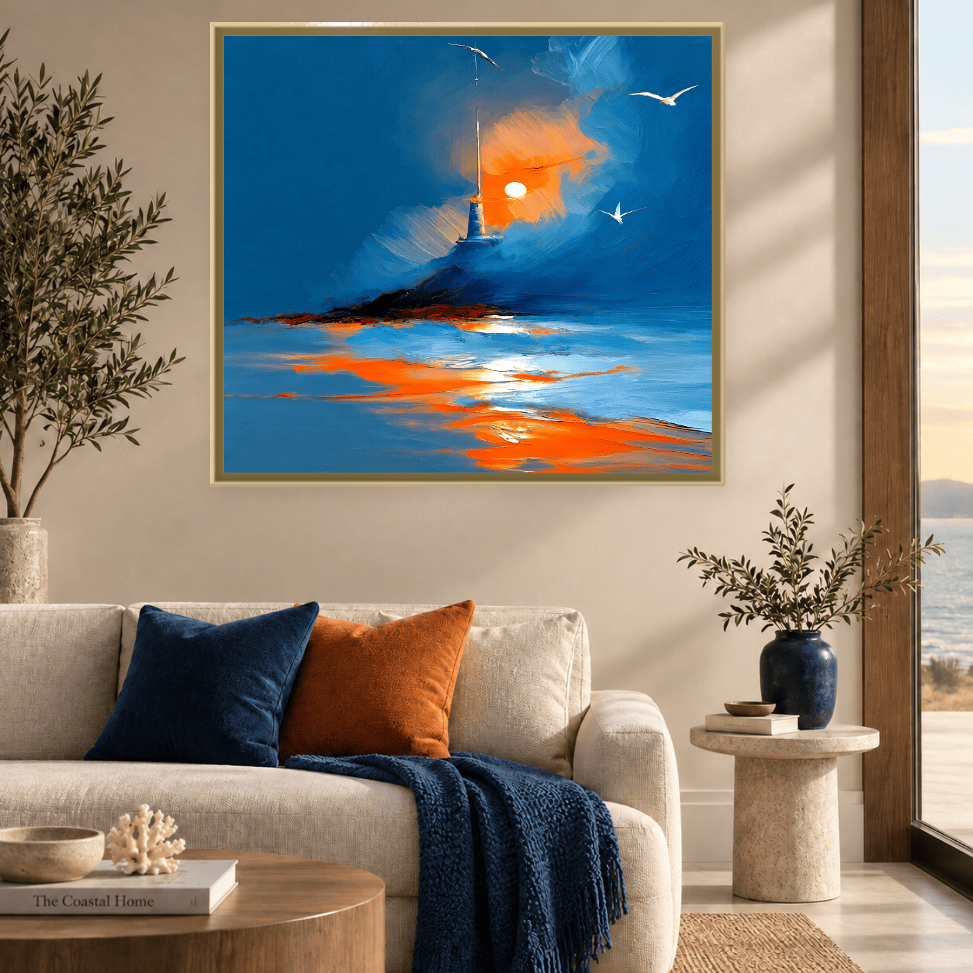 tableau décoratif abstrait Bleu Variation 139942 Mockup