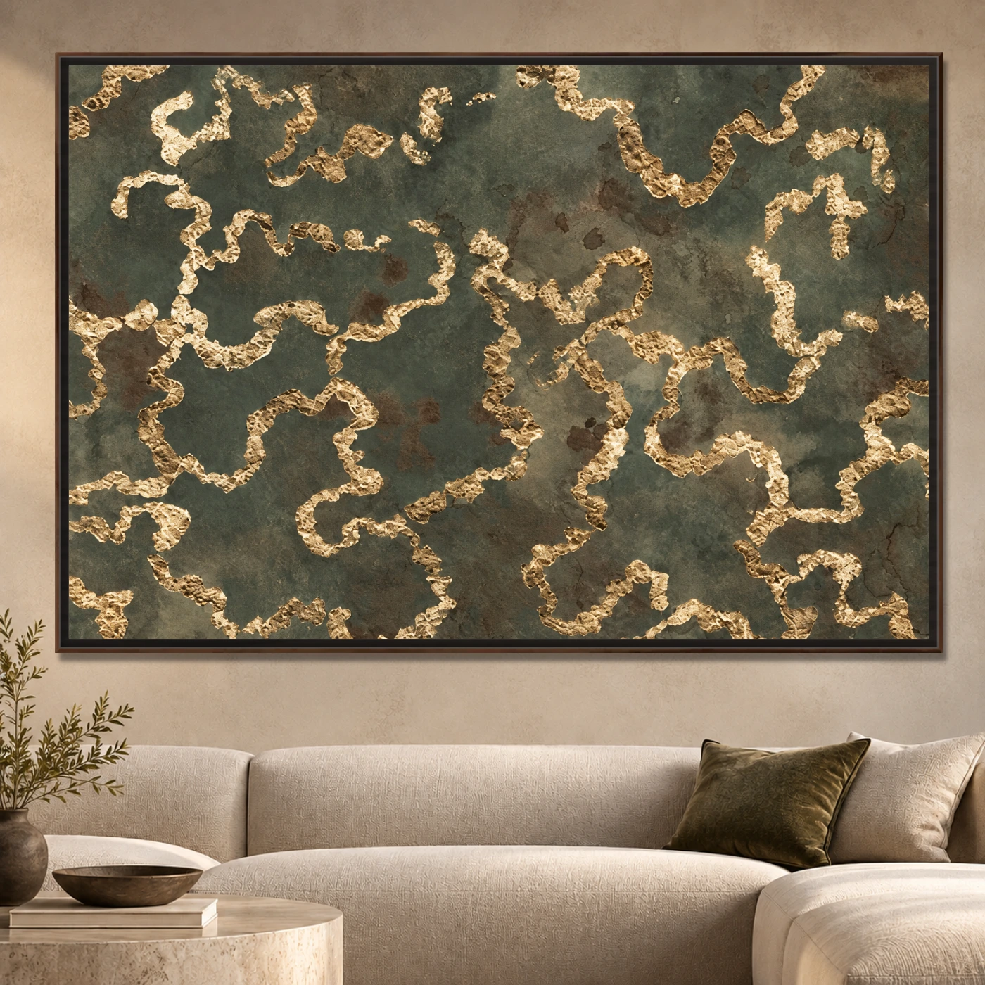 Tableau décoratif art vert Variation 229333 Mockup Tableau décoratif art vert Variation 229333 Mockup