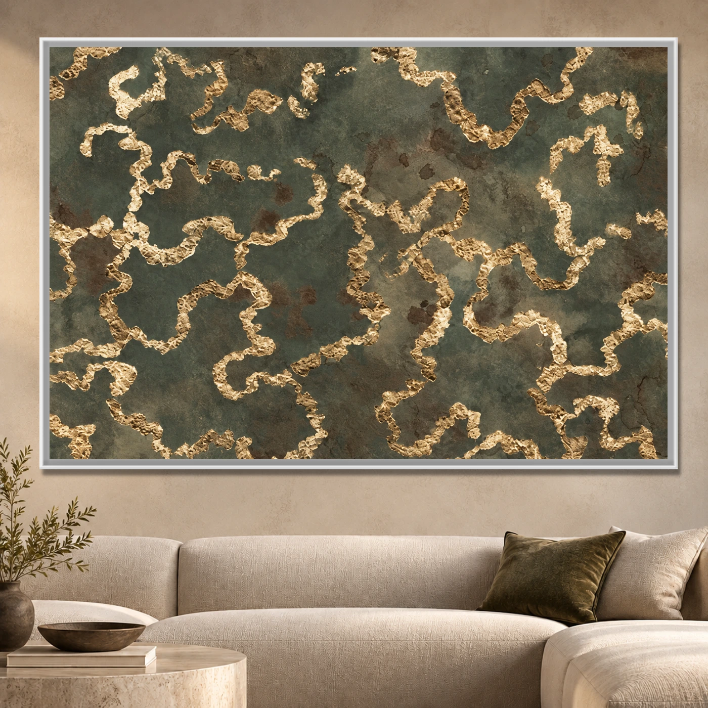 Tableau décoratif art vert Variation 61582 Mockup Tableau décoratif art vert Variation 61582 Mockup