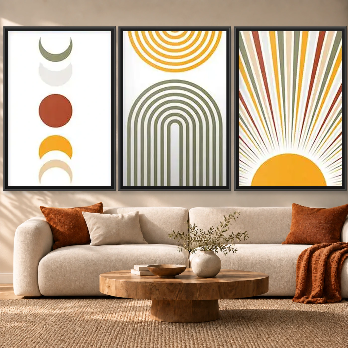 Tableau décoratif Boho lune et soleil Variation 82445 Mockup Tableau décoratif Boho lune et soleil Variation 82445 Mockup