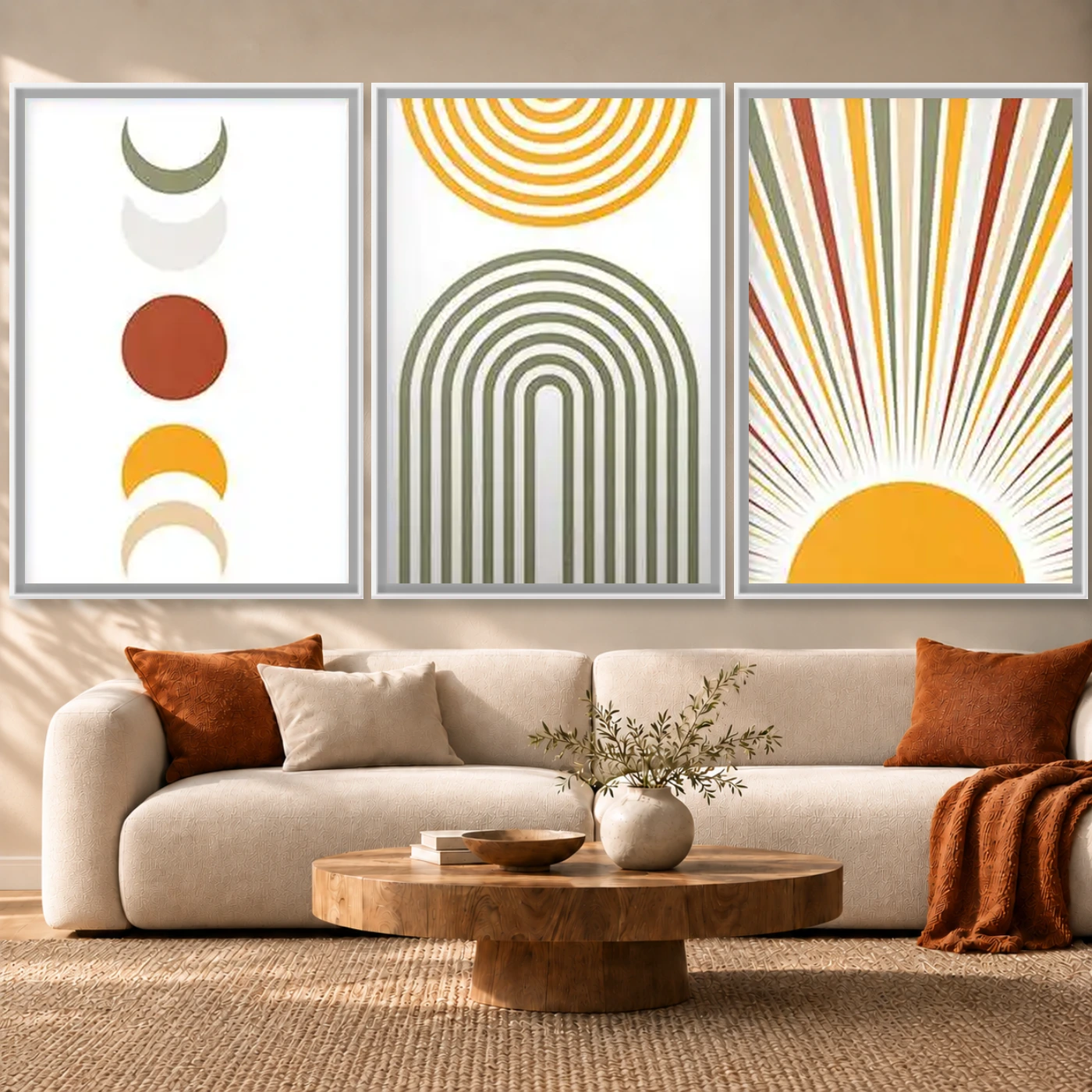 Tableau décoratif Boho lune et soleil Variation 82558 Mockup Tableau décoratif Boho lune et soleil Variation 82558 Mockup