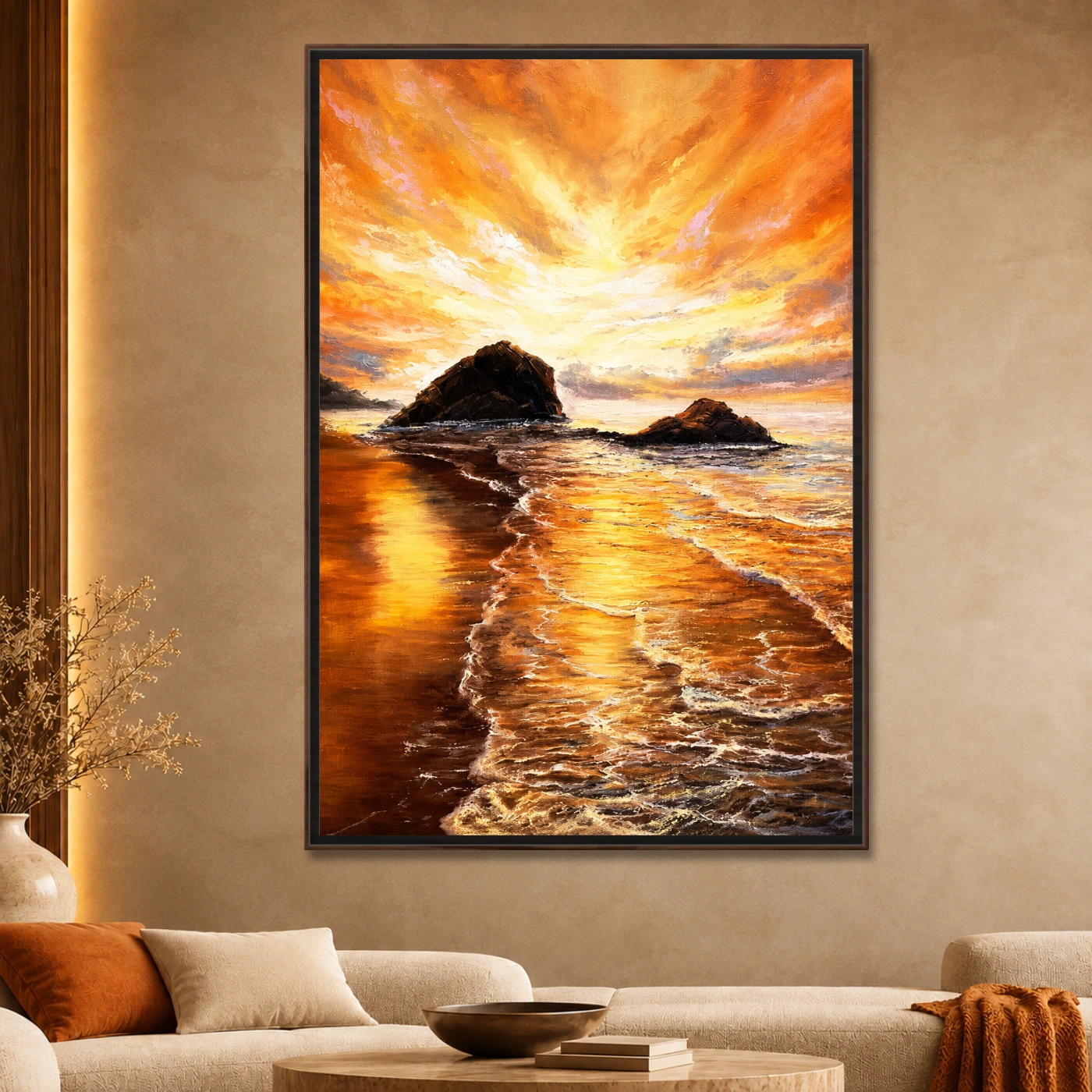 Tableau décoratif Coucher de soleil Variation 227542 Mockup Tableau décoratif Coucher de soleil Variation 227542 Mockup