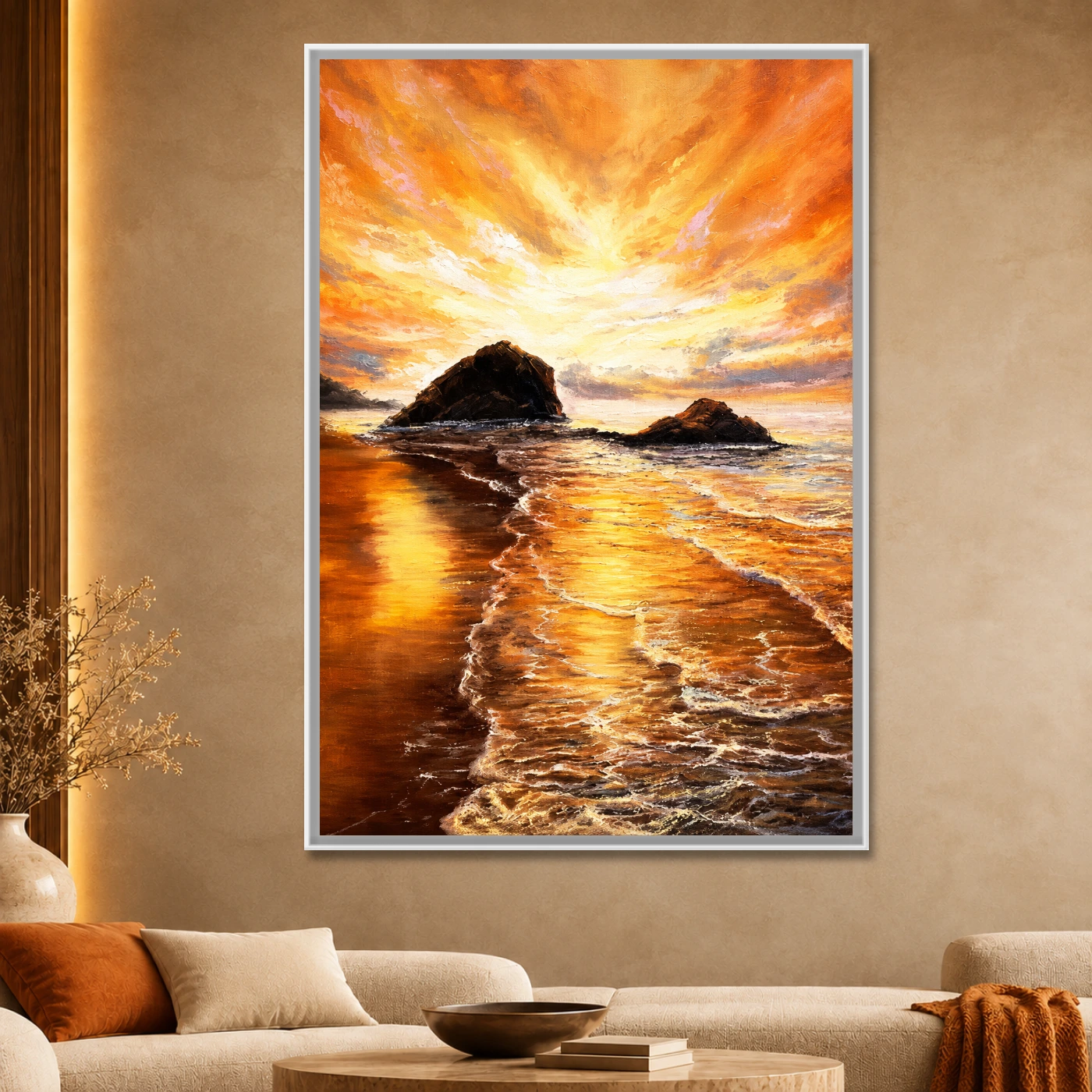 Tableau décoratif Coucher de soleil Variation 79102 Mockup Tableau décoratif Coucher de soleil Variation 79102 Mockup