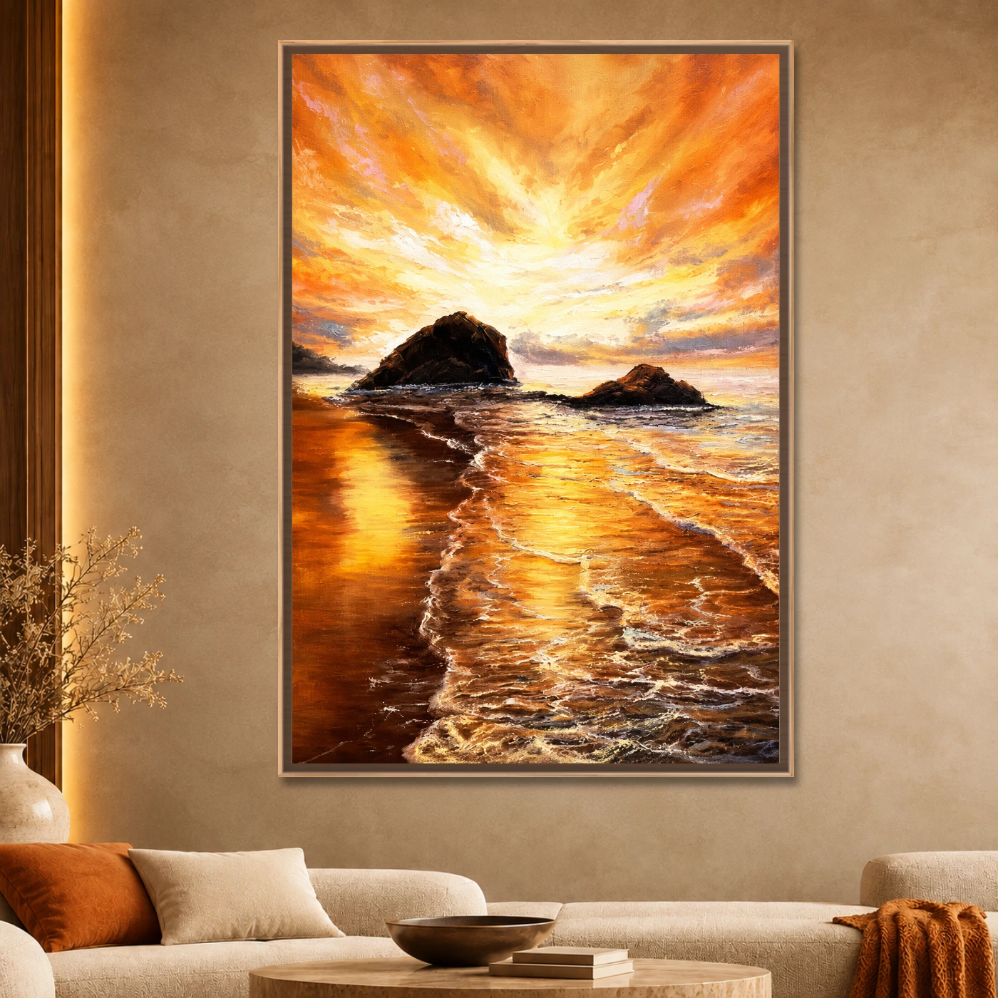 Tableau décoratif Coucher de soleil Variation 79199 Mockup Tableau décoratif Coucher de soleil Variation 79199 Mockup