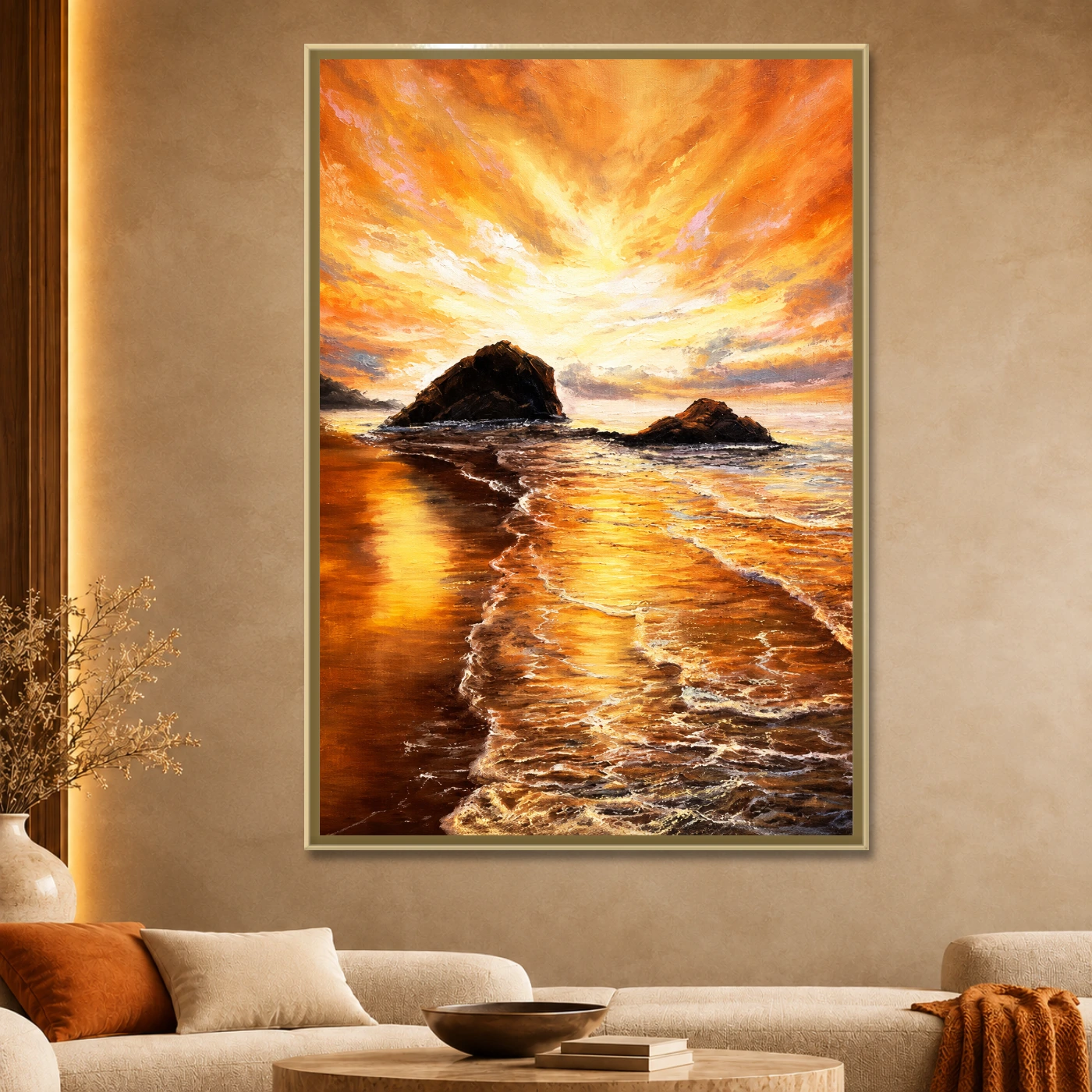 Tableau décoratif Coucher de soleil Variation 79287 Mockup Tableau décoratif Coucher de soleil Variation 79287 Mockup