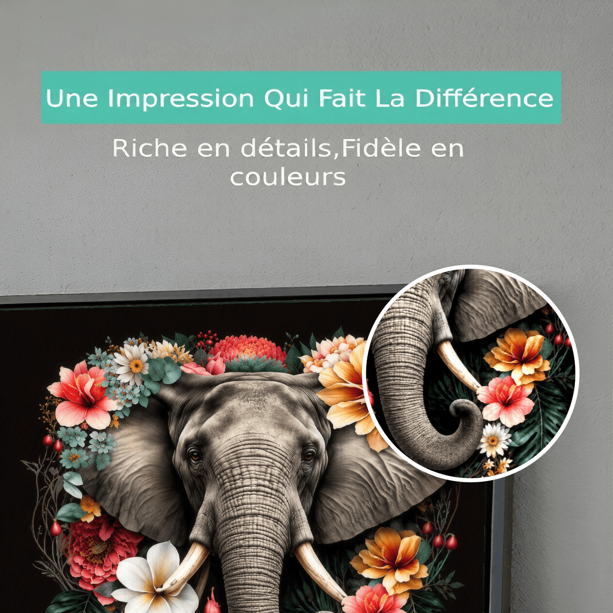 Tableau décoratif Eléphant Premium View