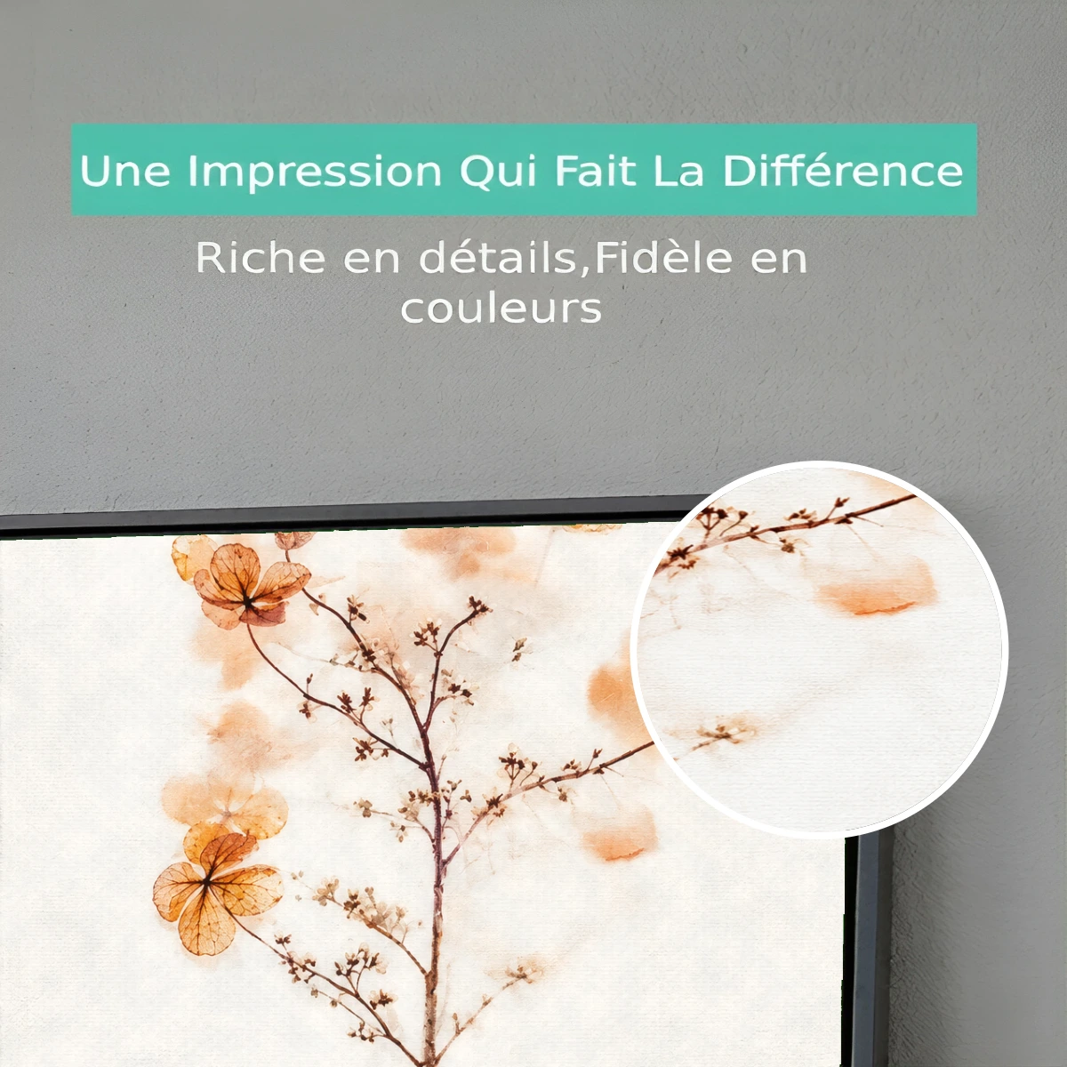 Tableau décoratif fleurs brunes Premium View Tableau décoratif fleurs brunes Premium View