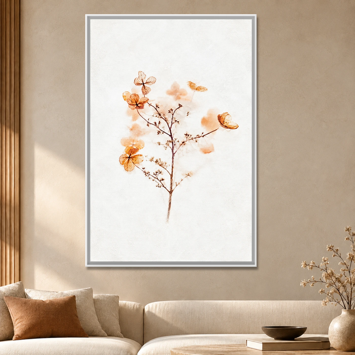 Tableau décoratif fleurs brunes Variation 61993 Mockup Tableau décoratif fleurs brunes Variation 61993 Mockup