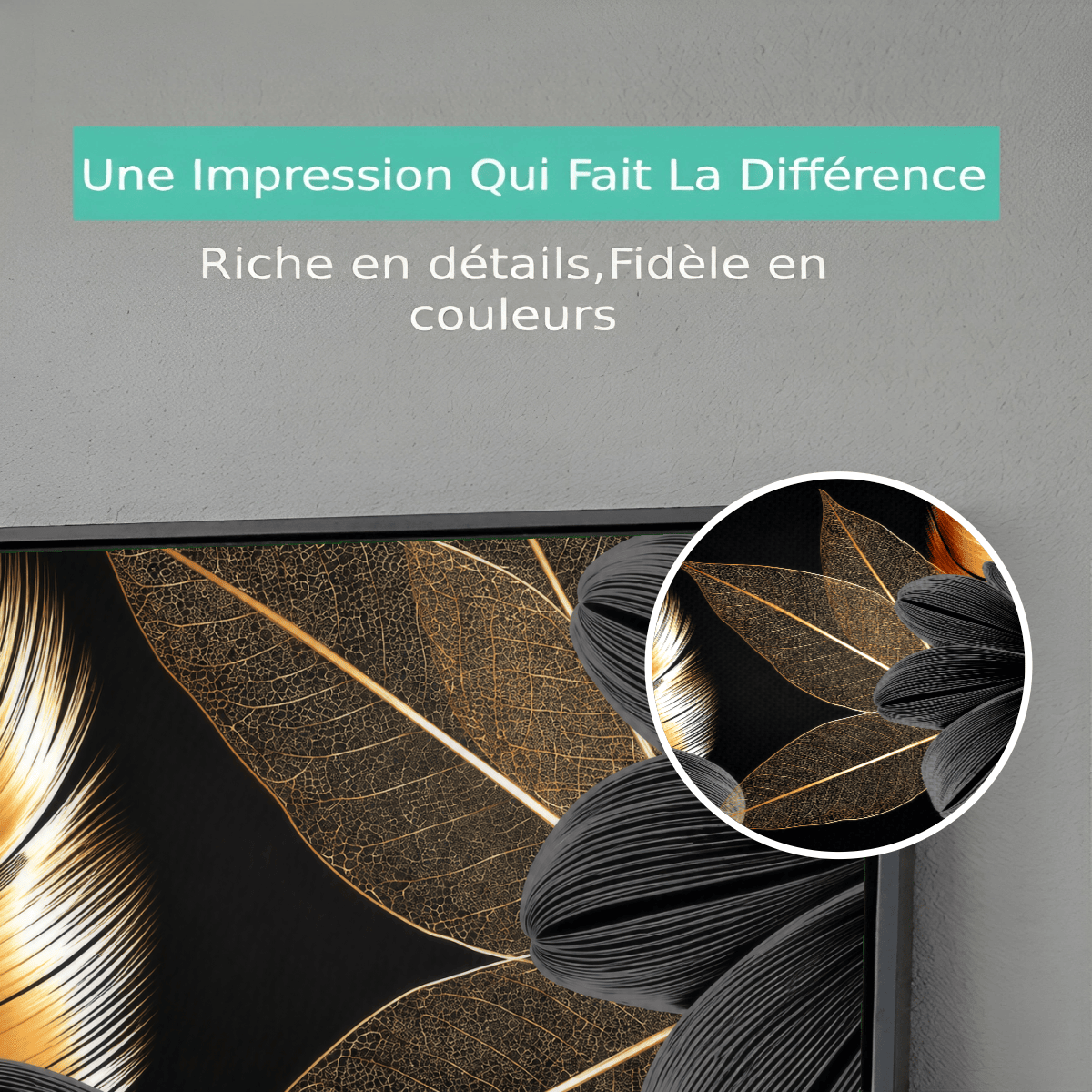 Tableau décoratif Golden Black VF Premium View