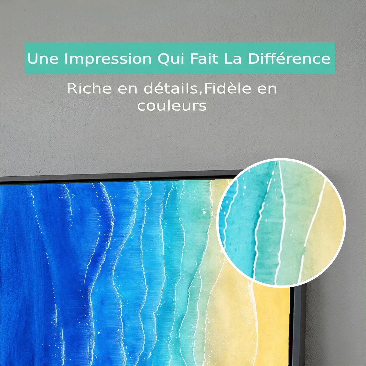 Tableau décoratif Mer bleue et sable Premium View Tableau décoratif Mer bleue et sable Premium View