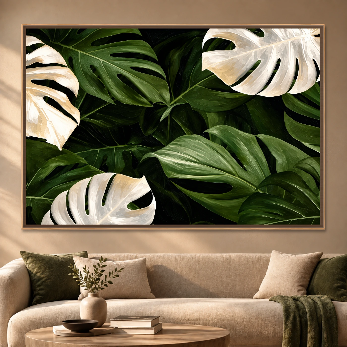 Tableau décoratif monstera leaf luxury Variation 61309 Mockup Tableau décoratif monstera leaf luxury Variation 61309 Mockup