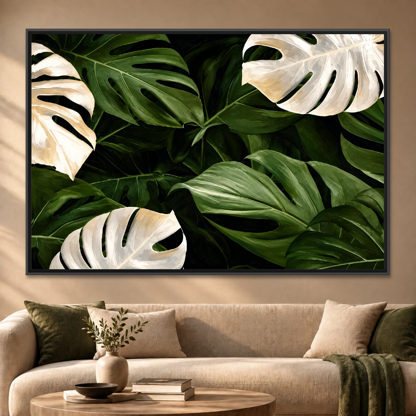 Tableau décoratif monstera leaf luxury Variation 61447 Mockup Tableau décoratif monstera leaf luxury Variation 61447 Mockup