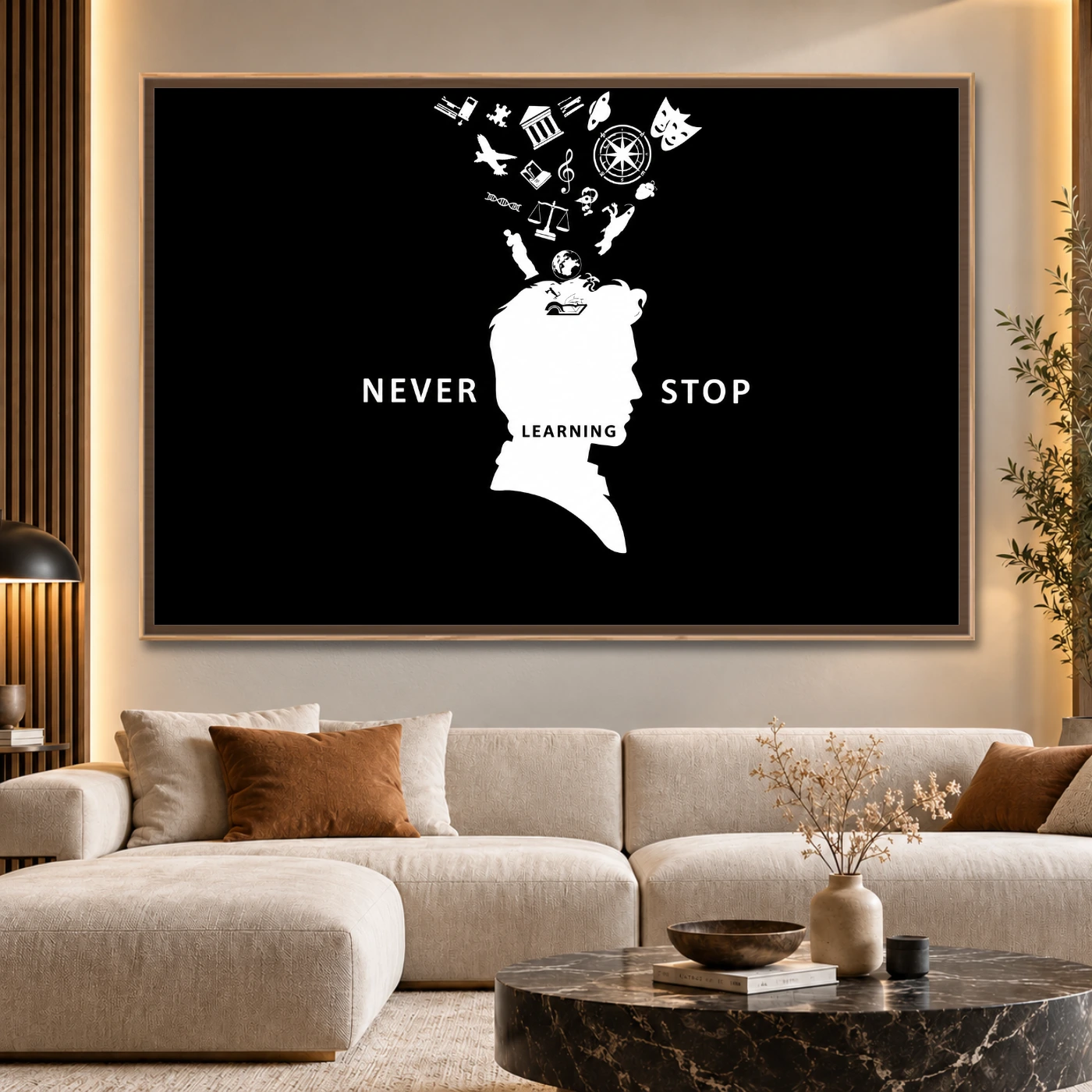 Tableau décoratif never stop Variation 59299 Mockup Tableau décoratif never stop Variation 59299 Mockup
