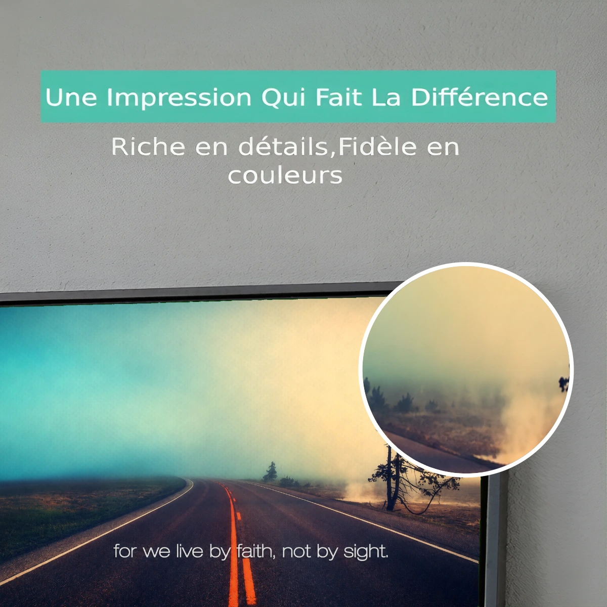 Tableau décoratif We Live by Faith Premium View Tableau décoratif We Live by Faith Premium View