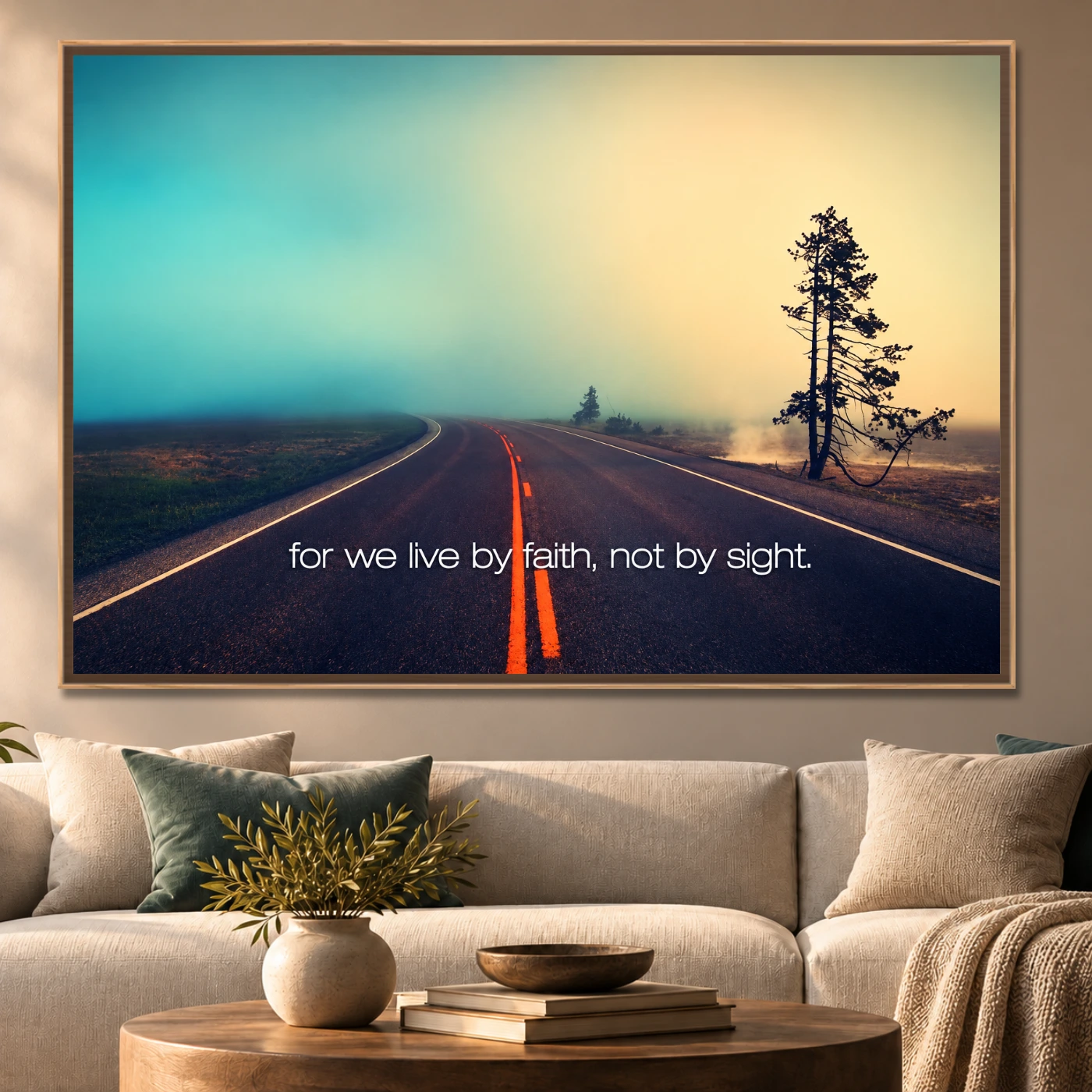 Tableau décoratif We Live by Faith Variation 60488 Mockup Tableau décoratif We Live by Faith Variation 60488 Mockup