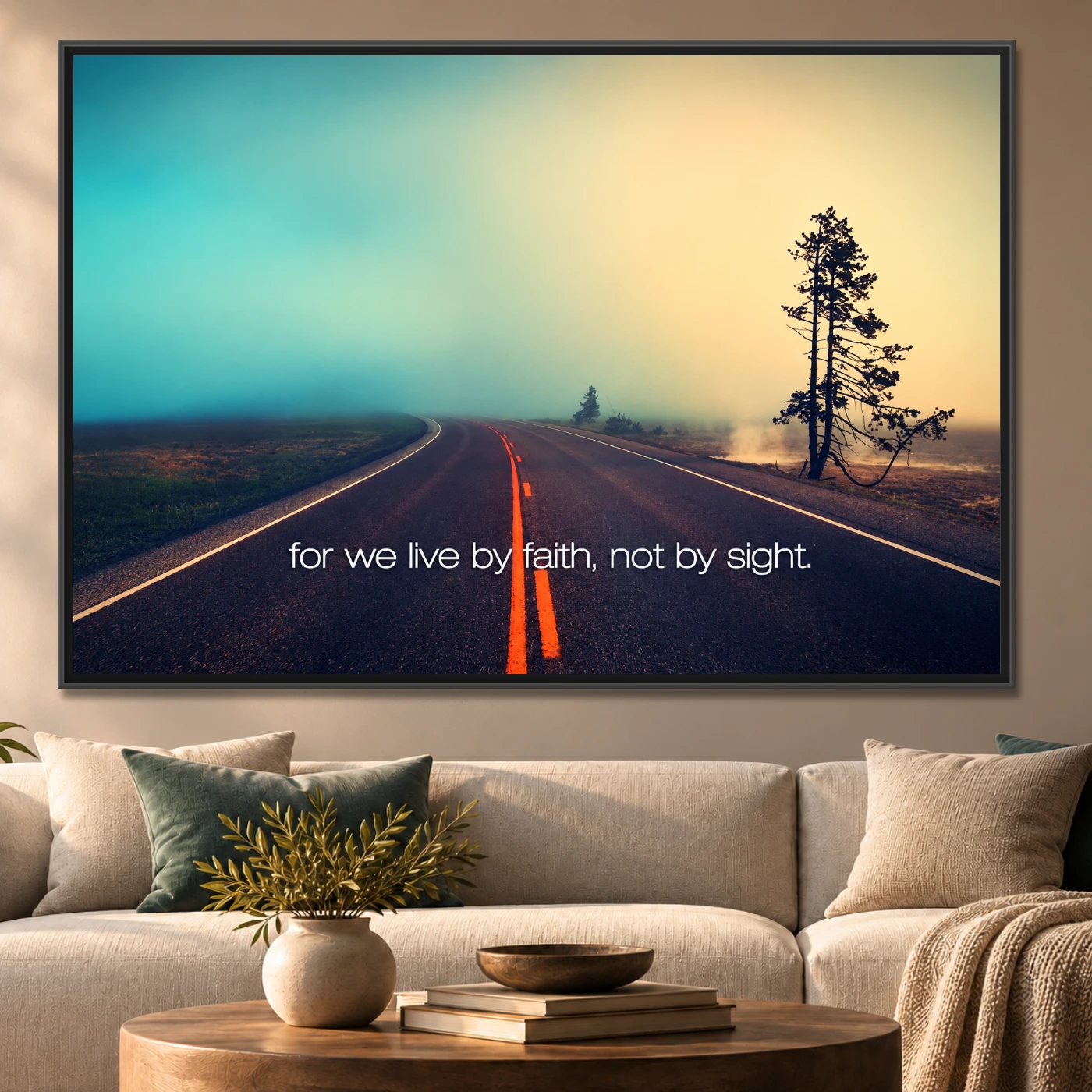 Tableau décoratif We Live by Faith Variation 60591 Mockup Tableau décoratif We Live by Faith Variation 60591 Mockup
