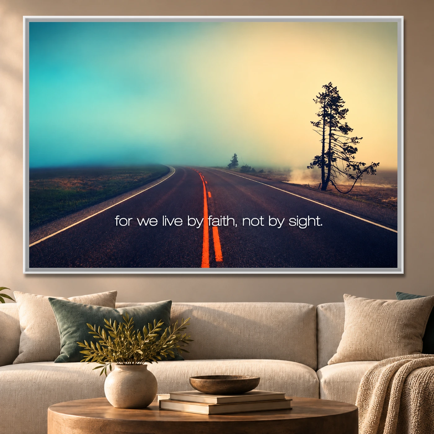 Tableau décoratif We Live by Faith Variation 60696 Mockup Tableau décoratif We Live by Faith Variation 60696 Mockup