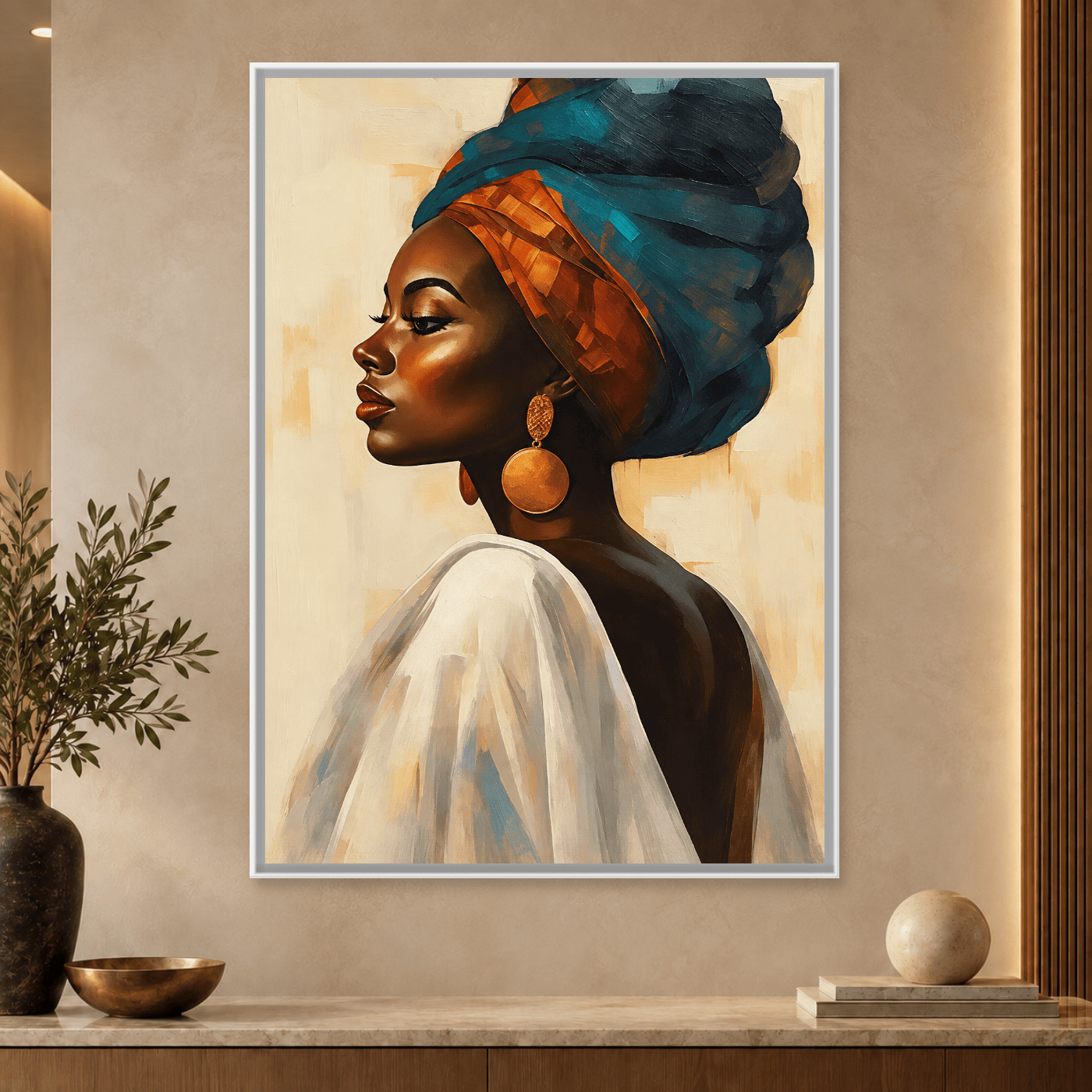 Tableau femme noire Variation 124116 Mockup