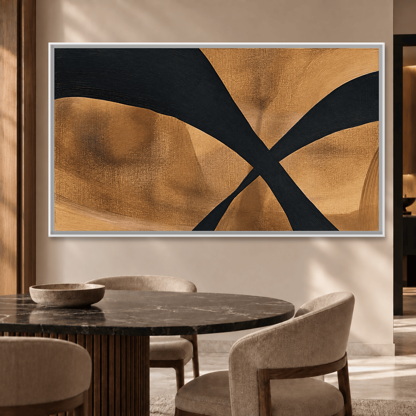 Tableau Géométrique Sabi Brown Variation 211126 Mockup