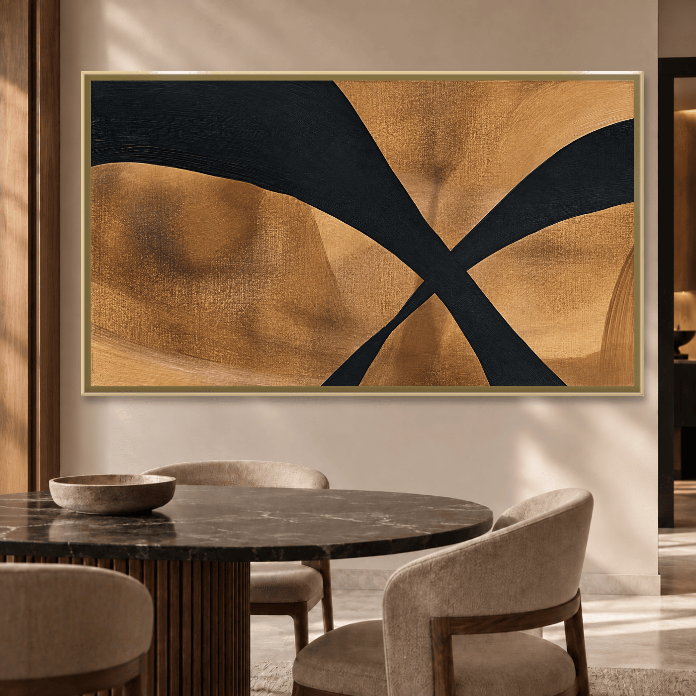 Tableau Géométrique Sabi Brown Variation 211127 Mockup