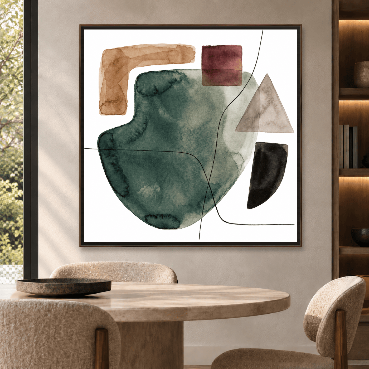 Tableau géométrique terre cuite Variation 213648 Mockup