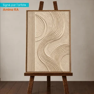 Tableau géométrique texturé