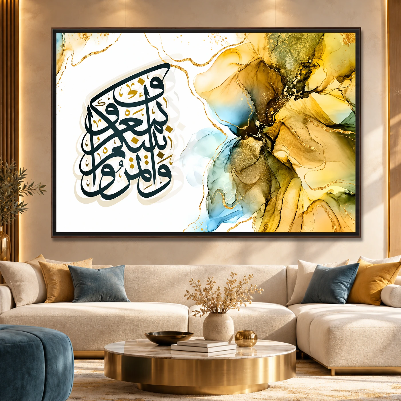 Tableau islamique calligraphie aquarelle Variation 228316 Mockup Tableau islamique calligraphie aquarelle Variation 228316 Mockup