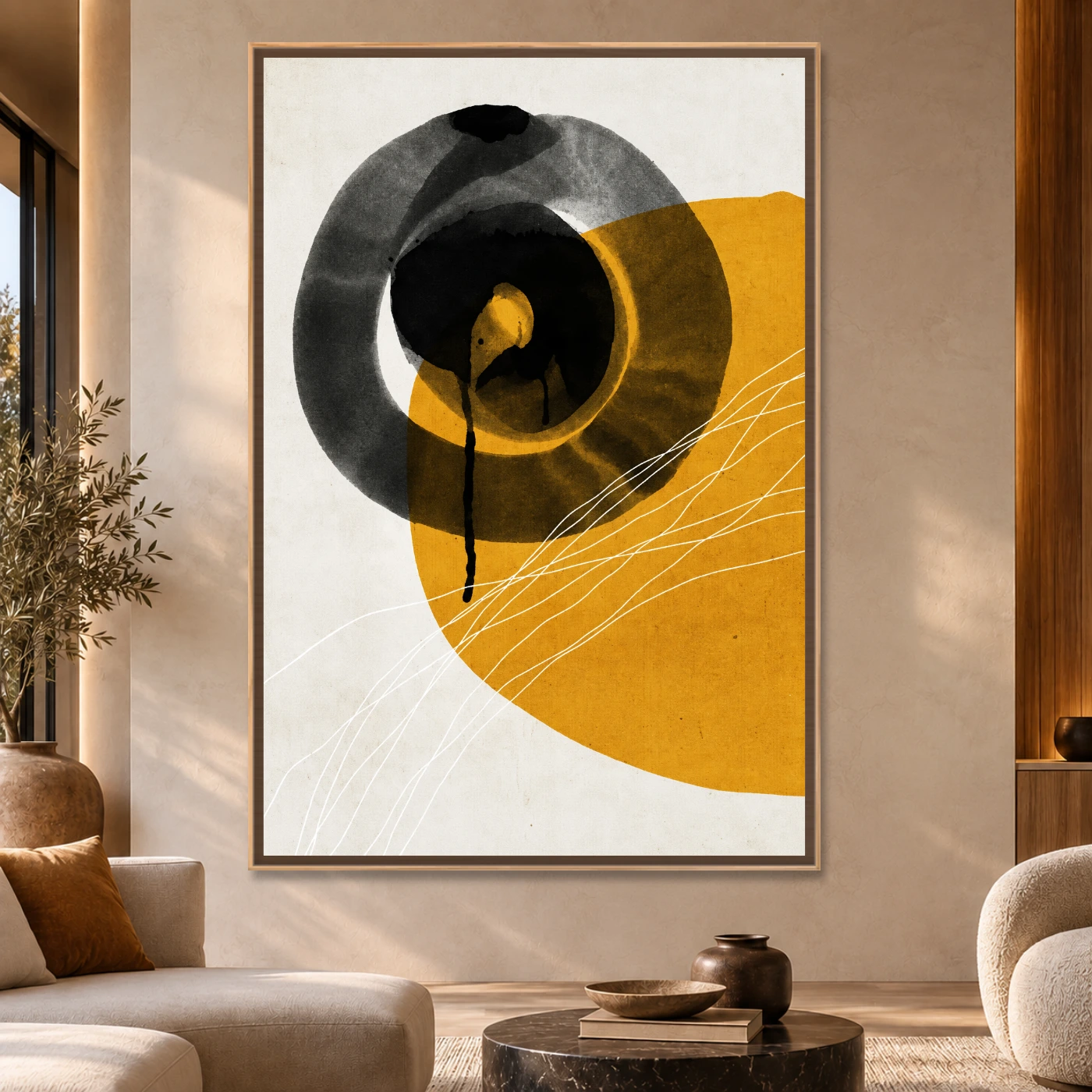 Tableau moderne Fleur Abstraite Variation 81877 Mockup Tableau moderne Fleur Abstraite Variation 81877 Mockup
