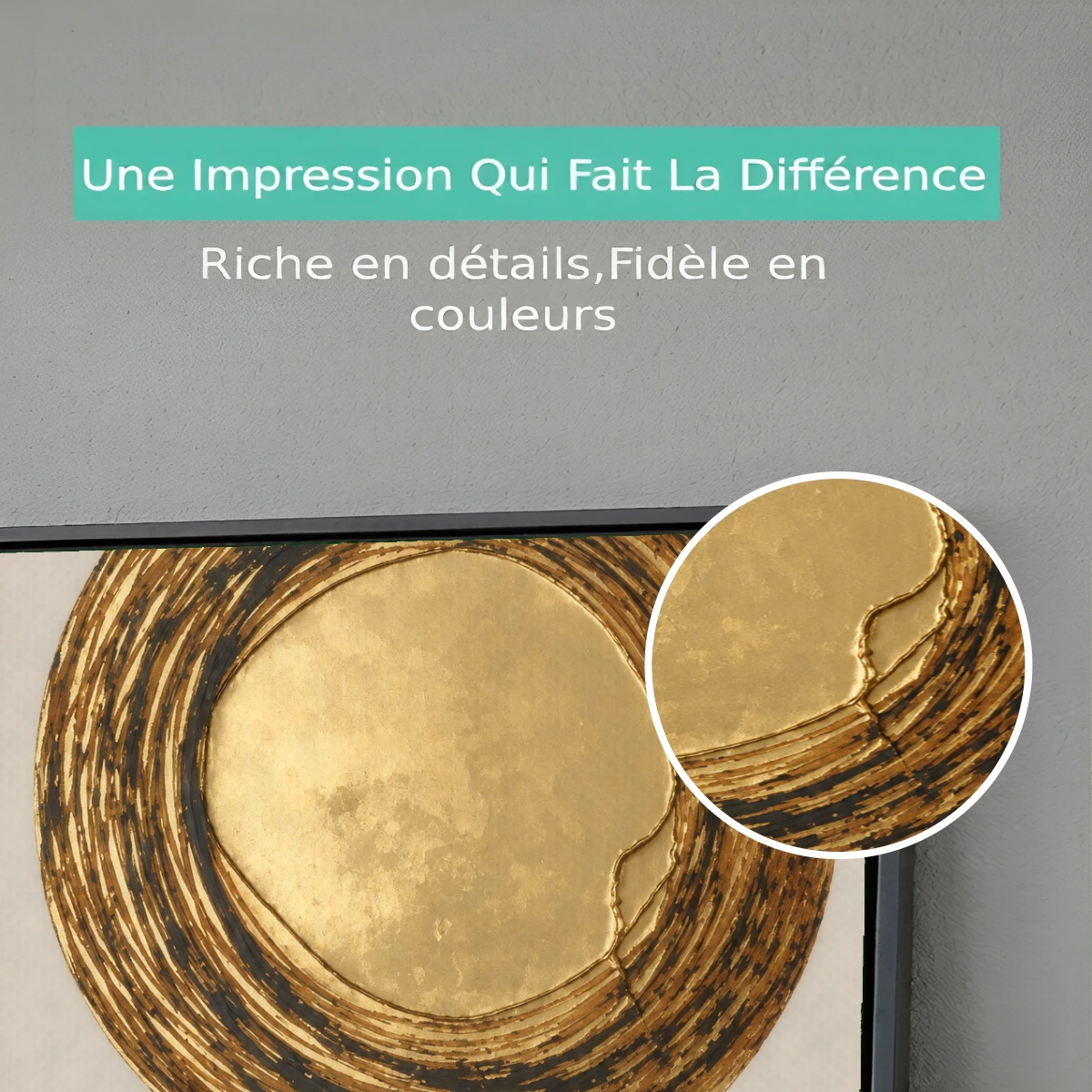 Tableau moderne Gold Circle Premium View Tableau moderne Gold Circle Premium View