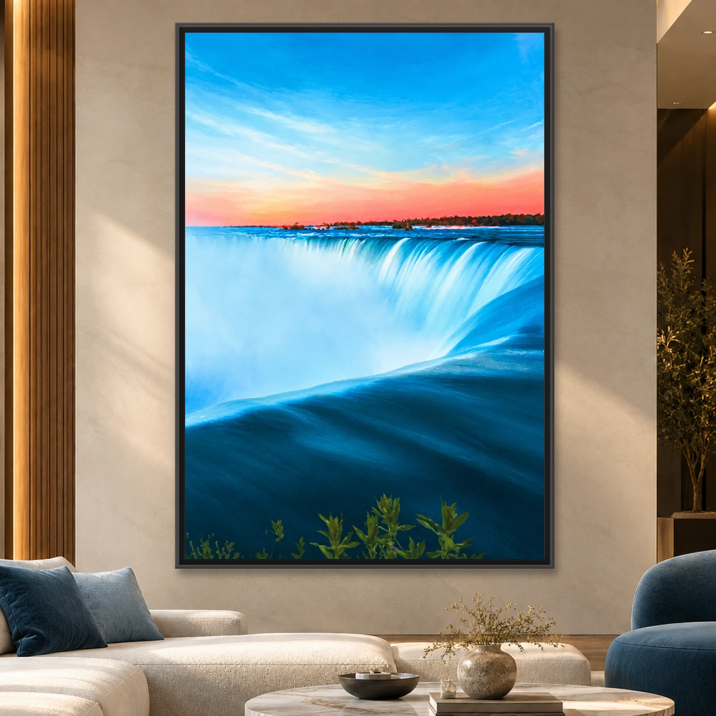 Tableau moderne Niagara fall Variation 85185 Mockup Tableau moderne Niagara fall Variation 85185 Mockup