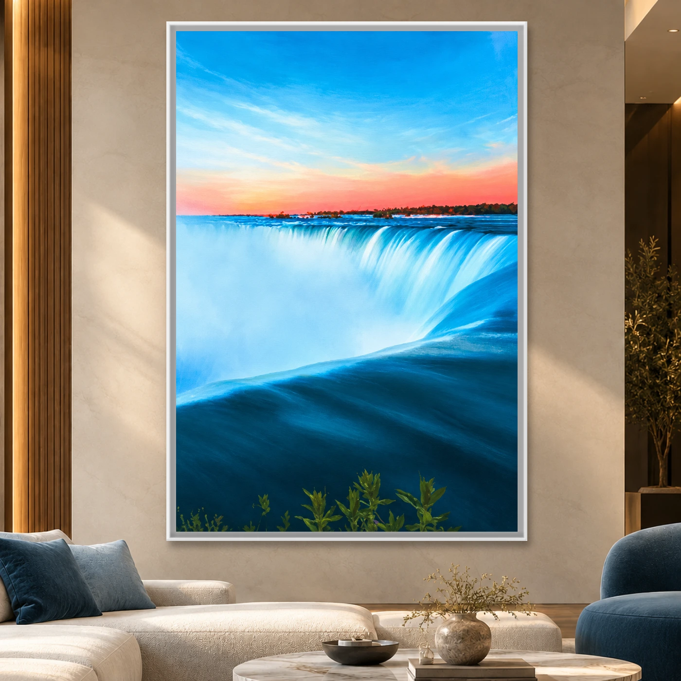Tableau moderne Niagara fall Variation 85340 Mockup Tableau moderne Niagara fall Variation 85340 Mockup